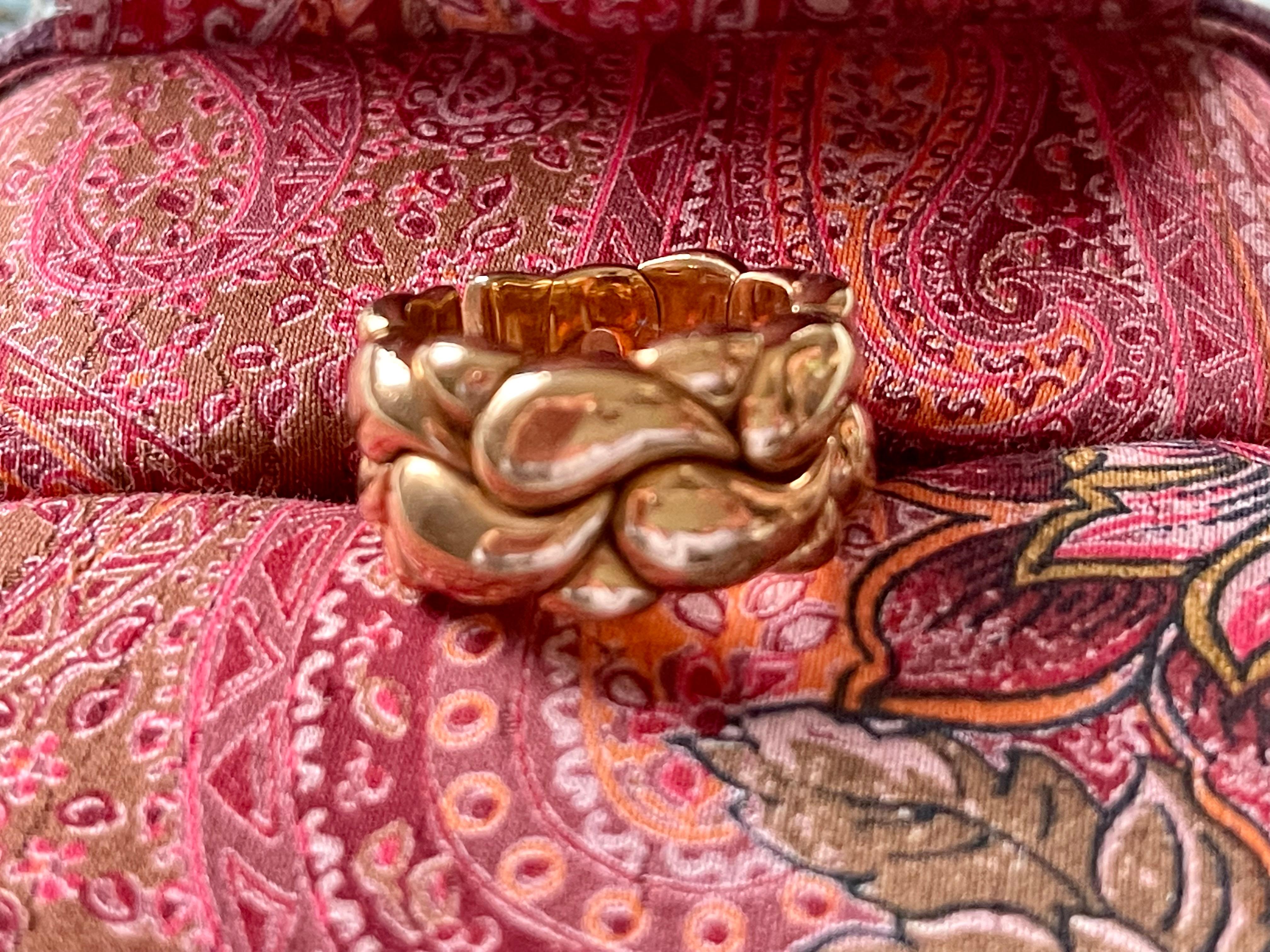 Women's or Men's Band Ring Chopard 18 K Yellow Gold Casmir For Sale