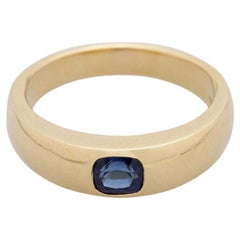 Band Ring, Especially with 1 Very Fine Ceylon Sapphire