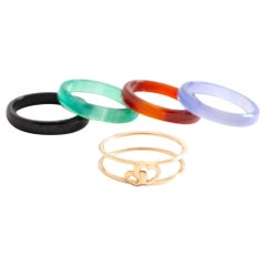Bague à anneau échangeable en or jaune