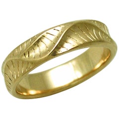 Band Ring for Men's in 18 Karat Yellow Gold