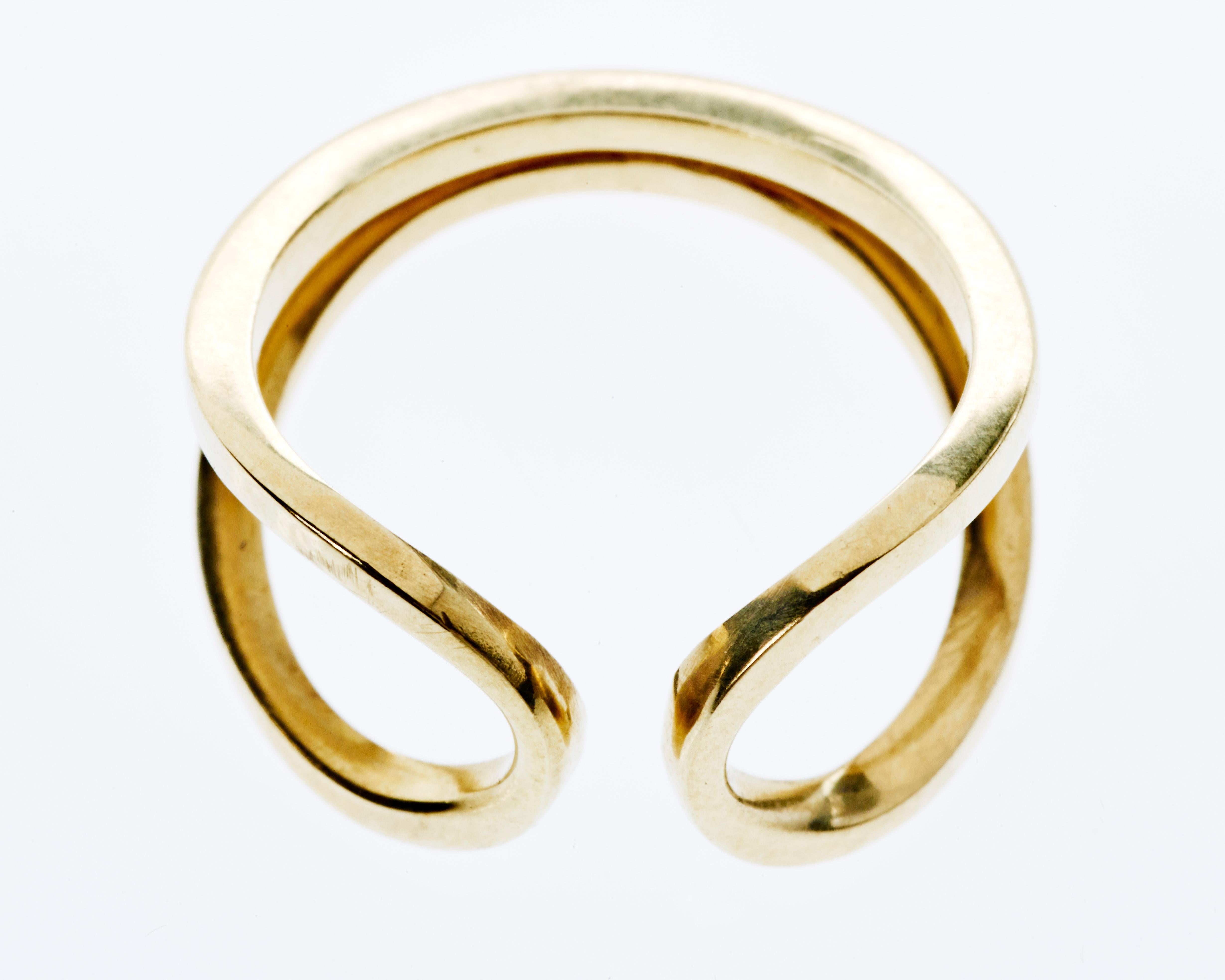 Band Ring Gold Cocktail Ring J Dauphin In New Condition For Sale In Los Angeles, CA