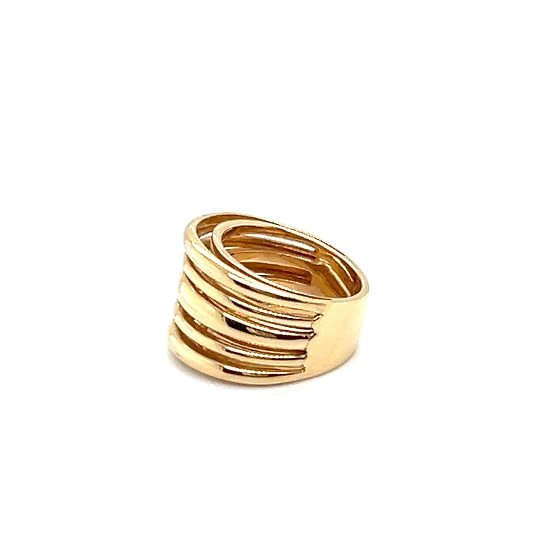 Band Ring in 18 Karat Yellow Gold For Sale 5