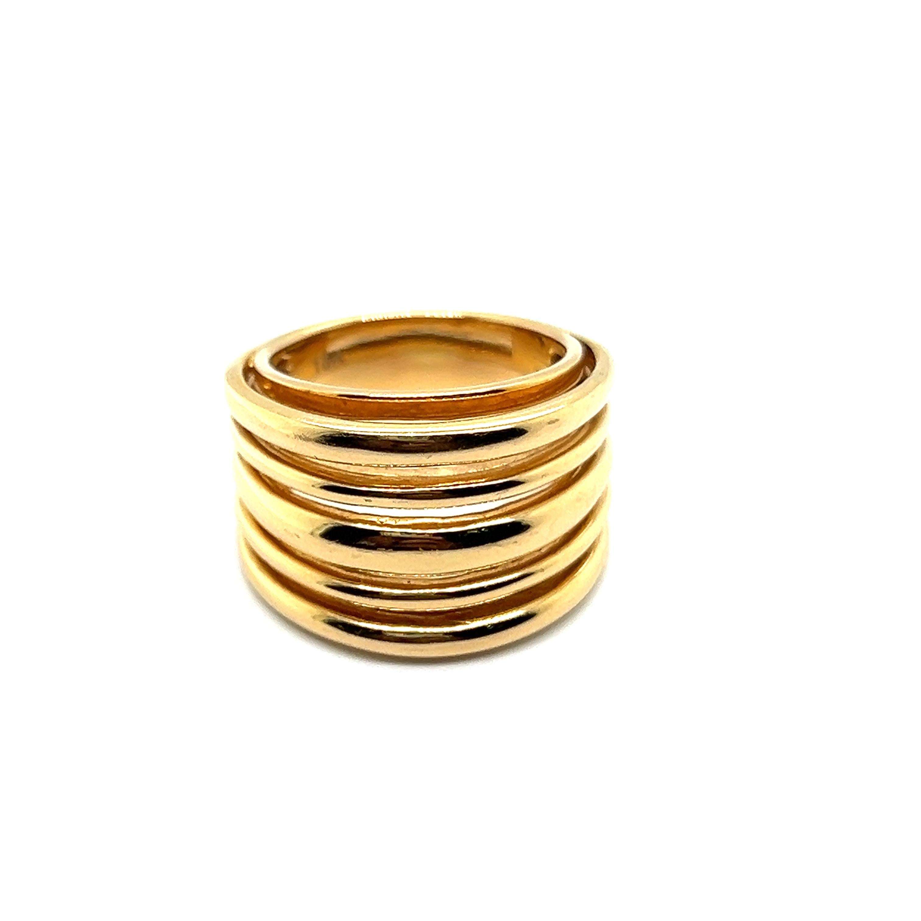 Band Ring in 18 Karat Yellow Gold For Sale 6