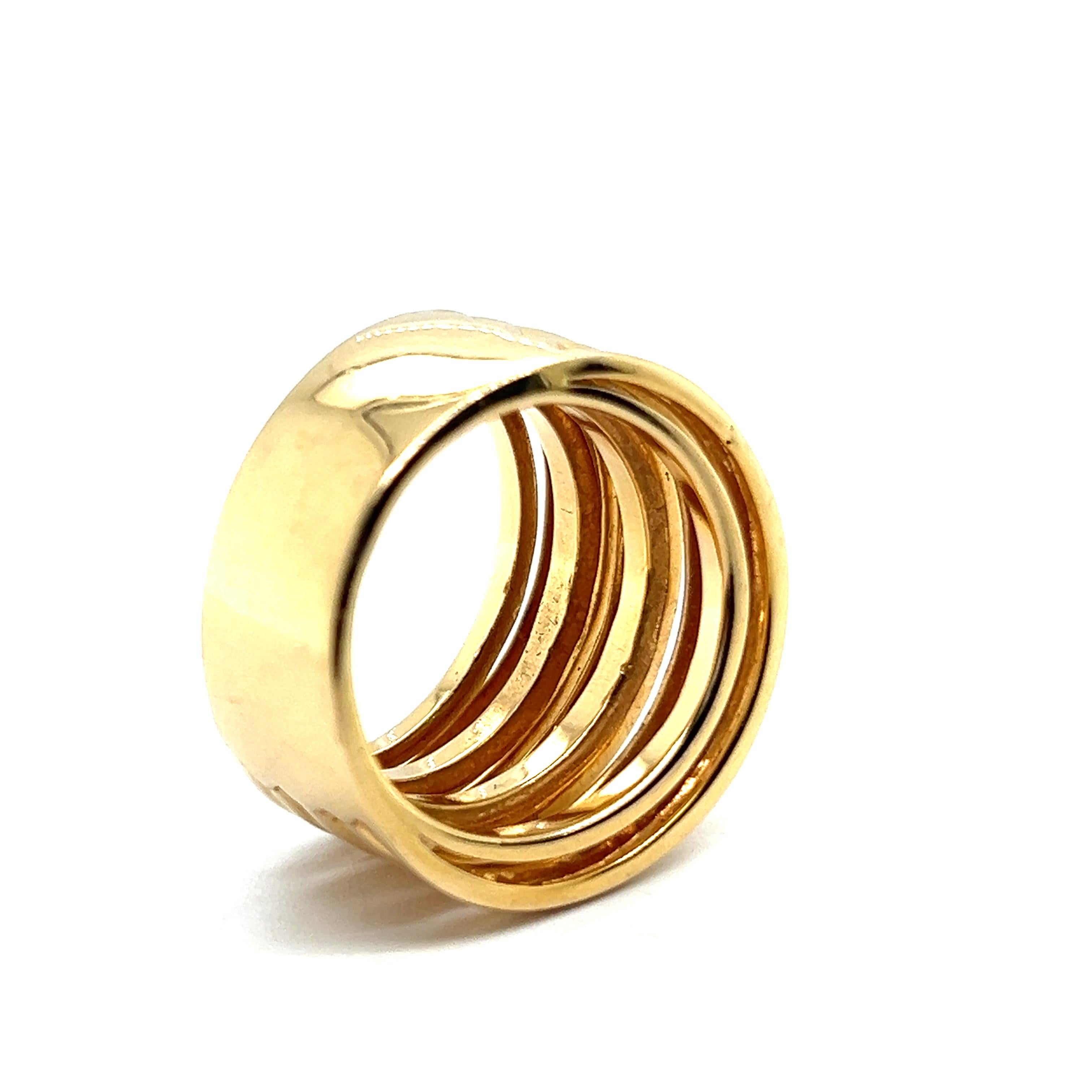 Band Ring in 18 Karat Yellow Gold For Sale 8
