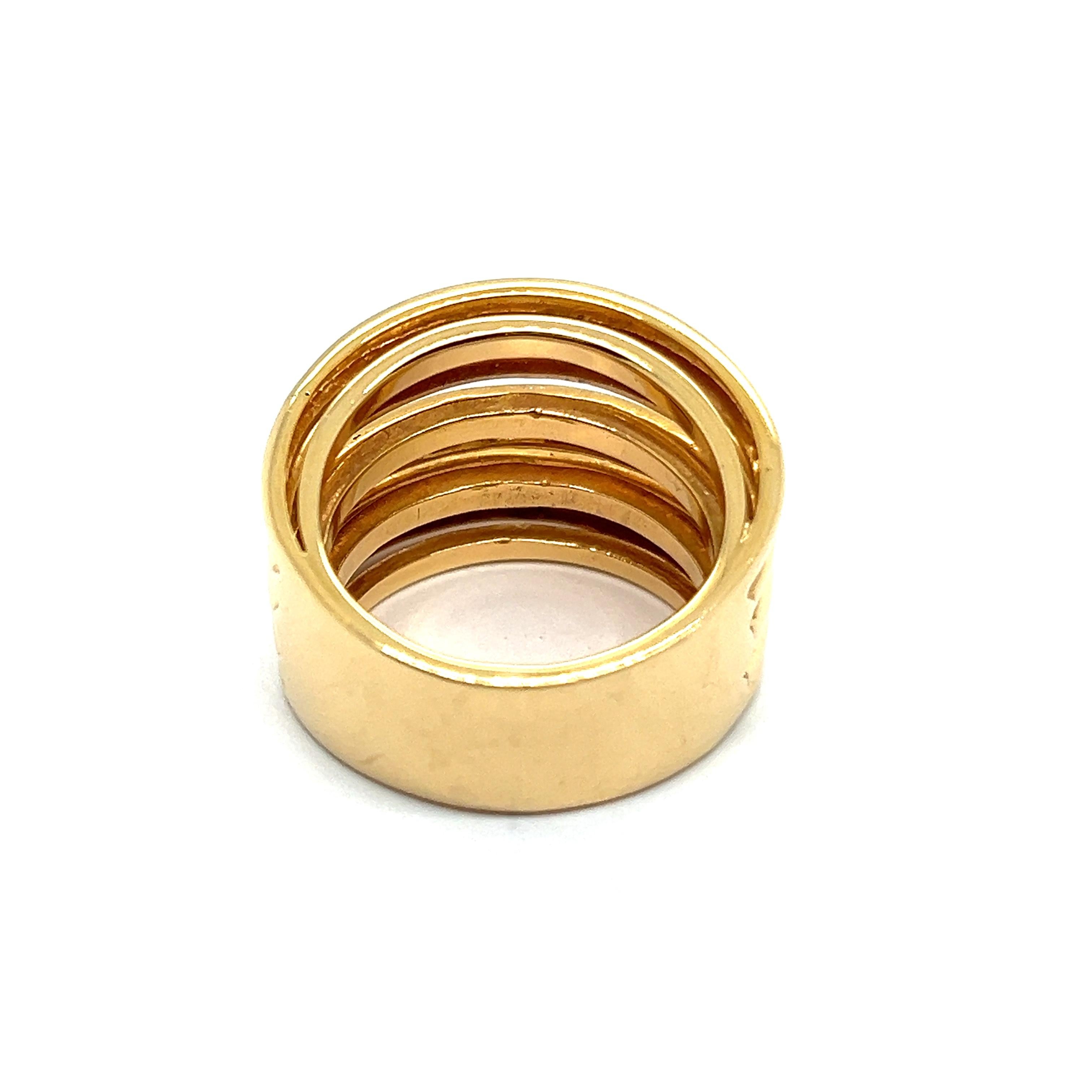 Band Ring in 18 Karat Yellow Gold For Sale 1