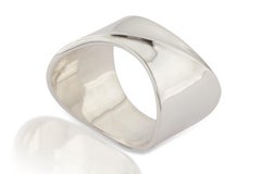 Anello a fascia in argento sterling lucido