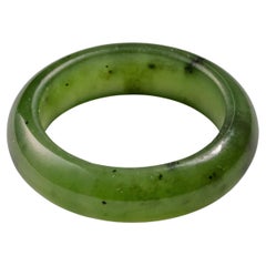 Band Ring Nephrite Jade Certified Untreated