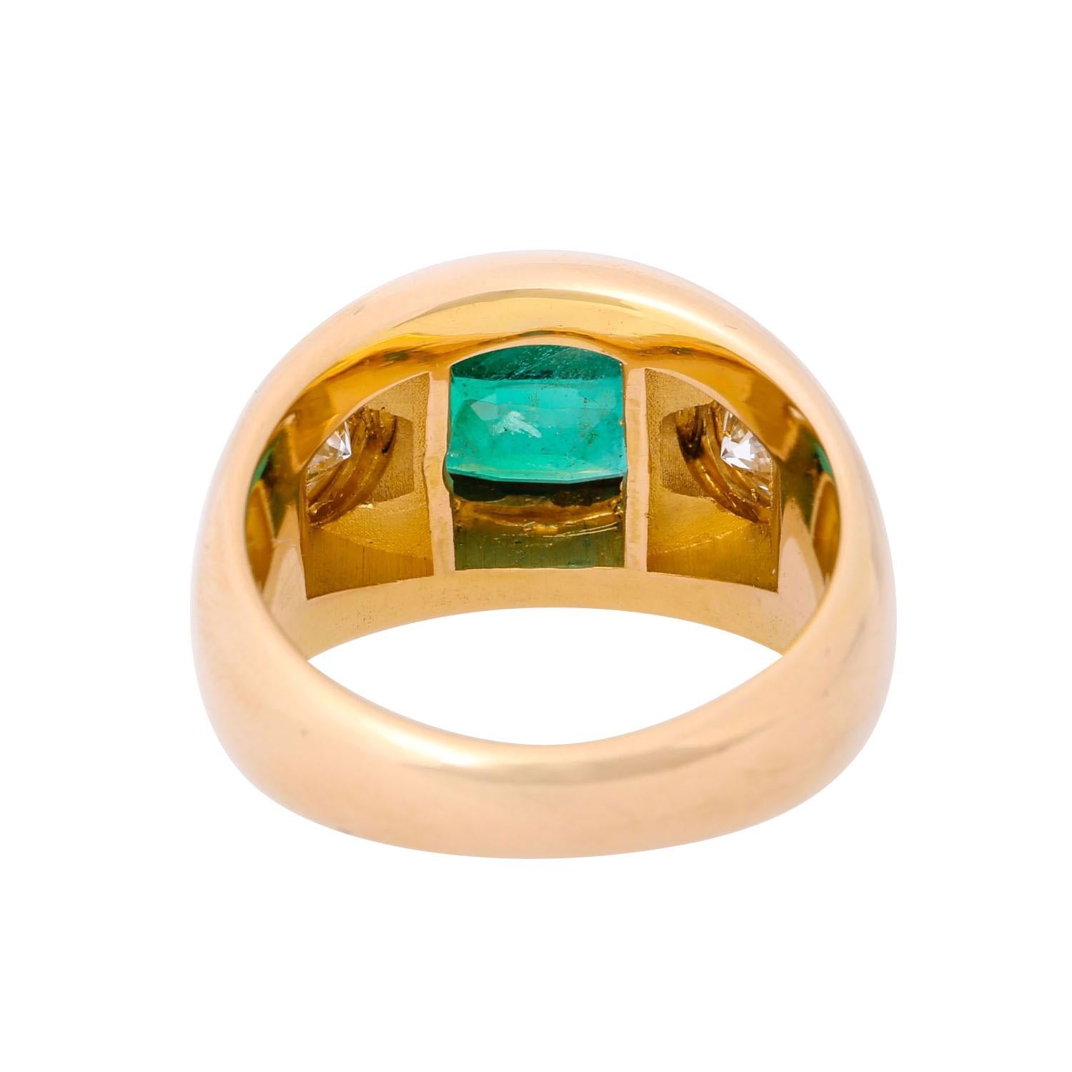 Modern Band Ring with a Fine Emerald Approx. 5.52 Ct For Sale