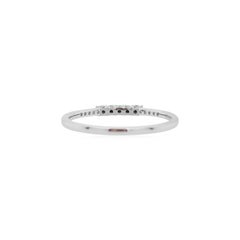 Band Ring with Black Diamonds and White Diamonds made in 18K Gold