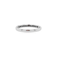 0.41ct Black Diamond Band Ring in 18K White Gold, Hong Kong