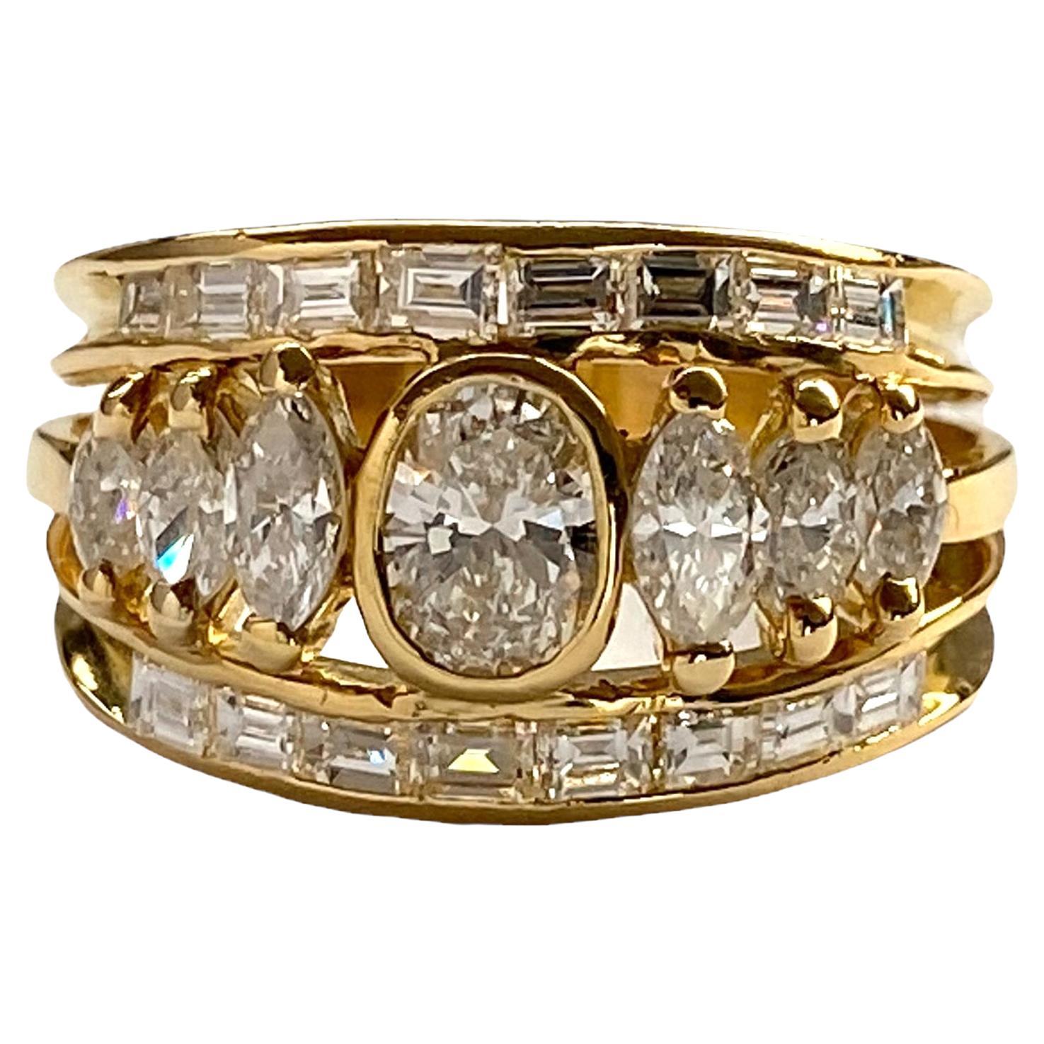 CHRISTIAN DIOR Ring 18KT Gold with Diamonds at 1stDibs