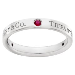 Band Ring with Rubbies in Platinum, Tiffany & Co. 