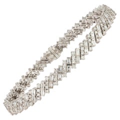 Band White Gold 18K Bracelet Diamond for Her