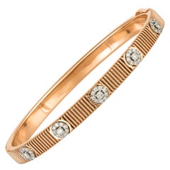 Bracciale in oro bianco e rosa 18K Diamond per lei