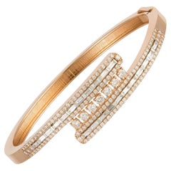 Armband aus Weiß- und Rosagold mit 18 Karat Diamanten für sie