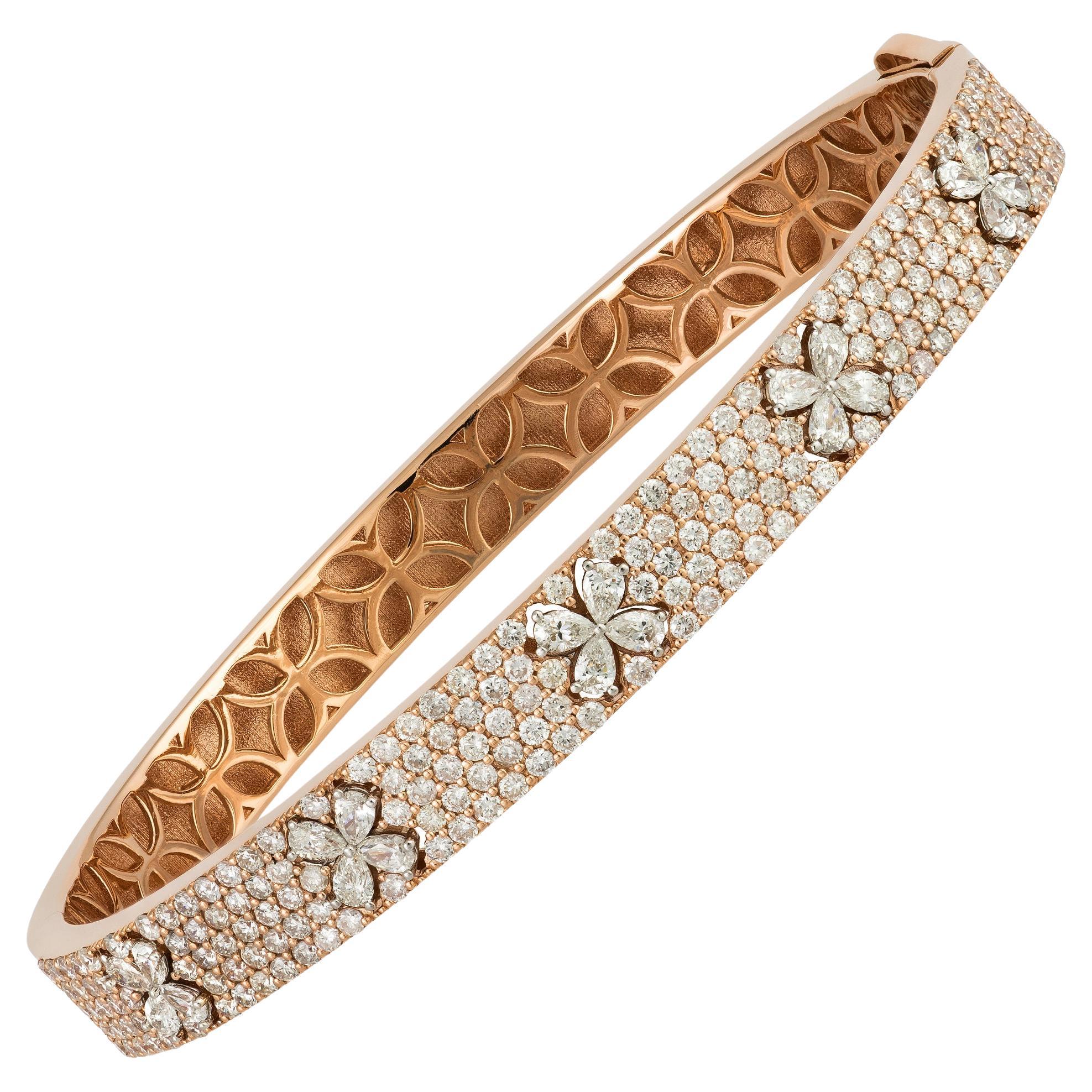 Armband aus Weiß- und Rosagold mit 18 Karat Diamanten für sie