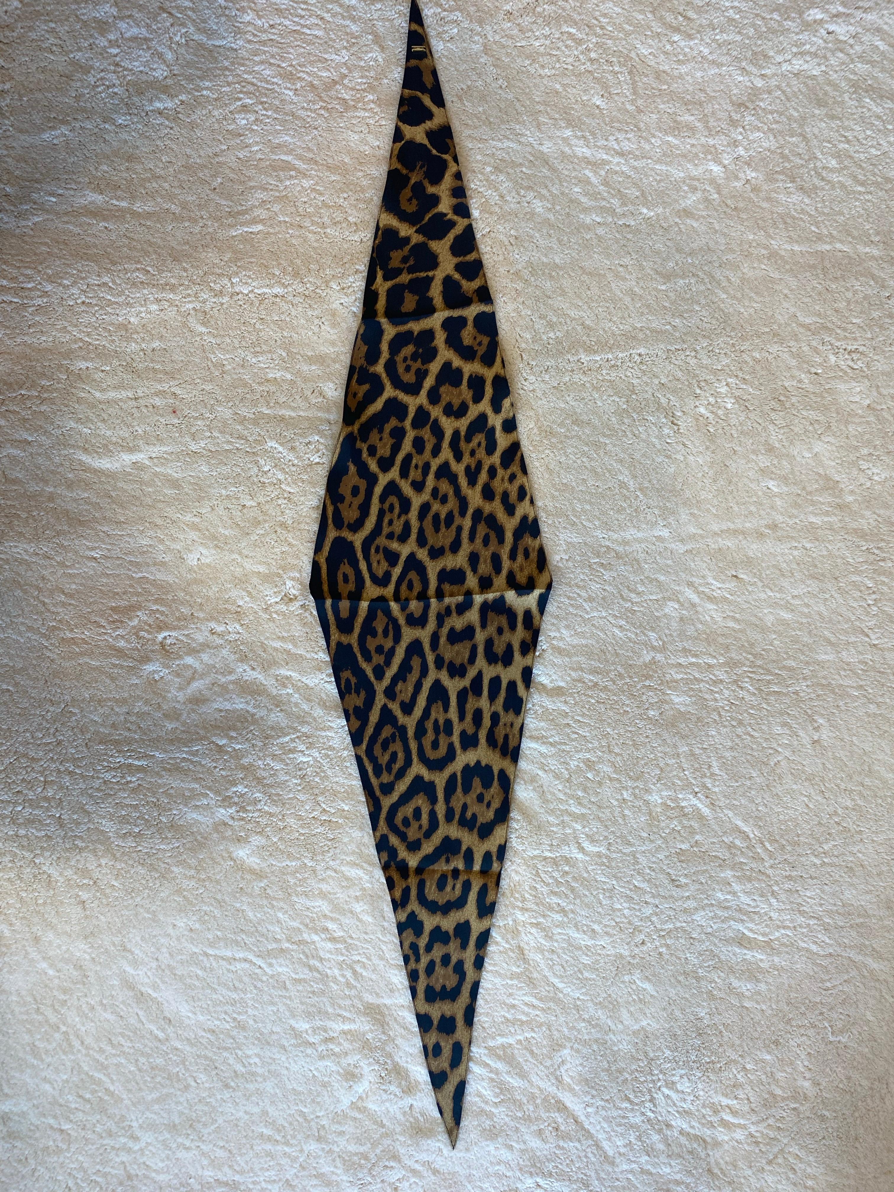 Bandeau Saint Laurent Leopardo Marrón y Negro. en venta 1