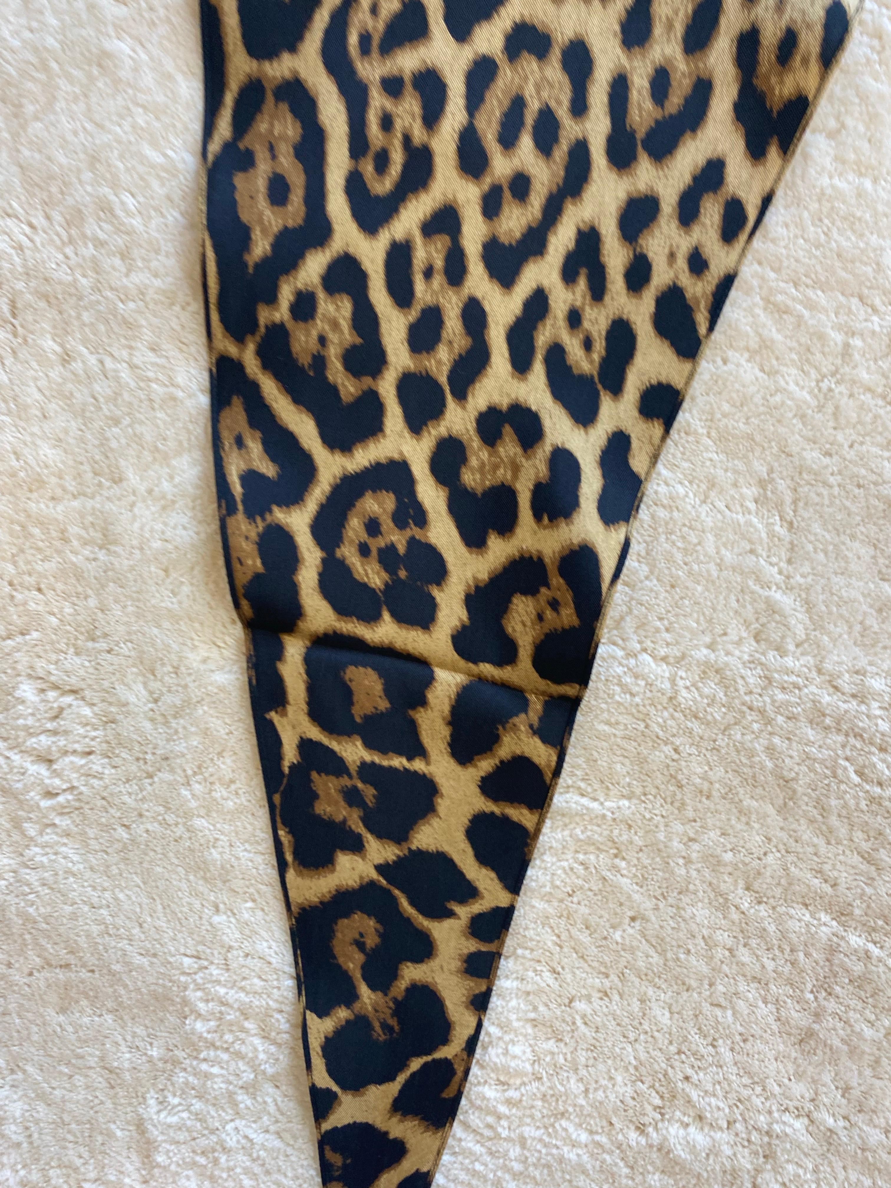 Bandeau Saint Laurent Leopardo Marrón y Negro. en venta 2