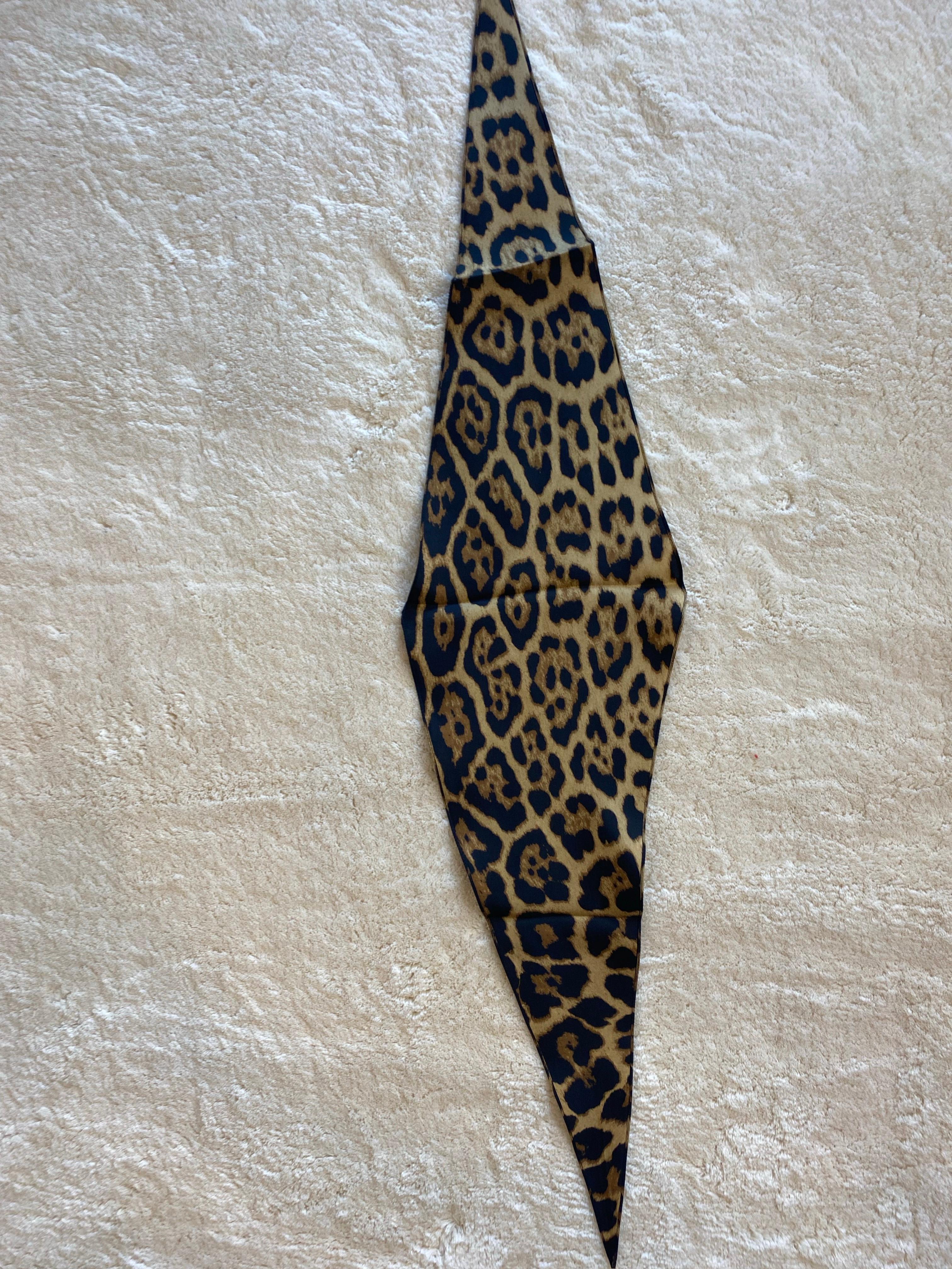 Bandeau Saint Laurent Leopardo Marrón y Negro. en venta 3