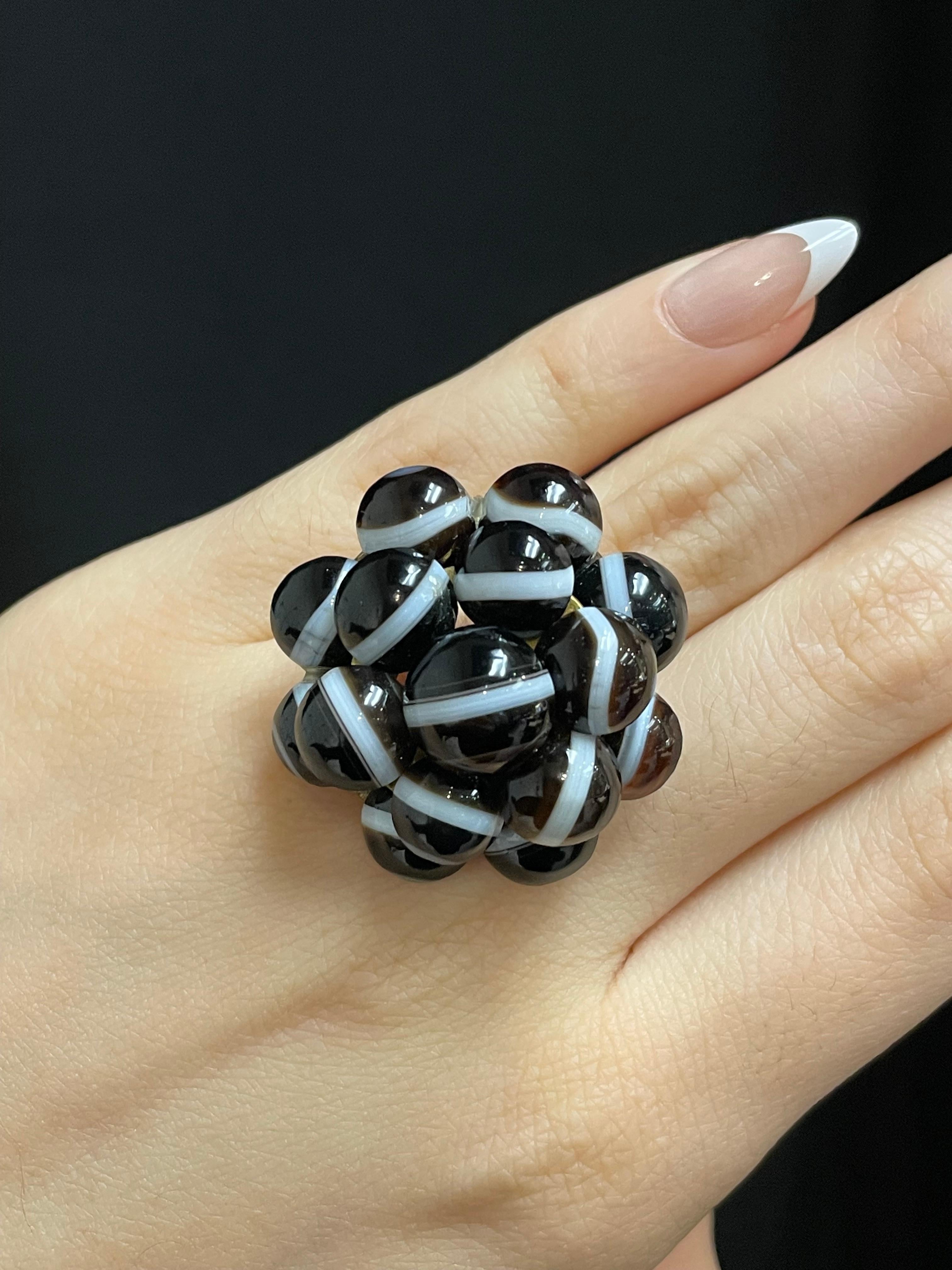 Conjunto de anillo y broche de ágata en banda

Información sobre el anillo
Tamaño: 6,5
Tipo de metal: Oro amarillo de 14 quilates

Información sobre el broche
Tipo de metal:  Silver
Medidas aproximadas: 2,5