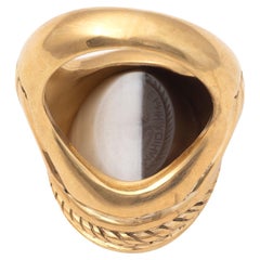Banded Agate Roman Magical Intaglio Ring of Abraxas 3nd-4rd Century A.D