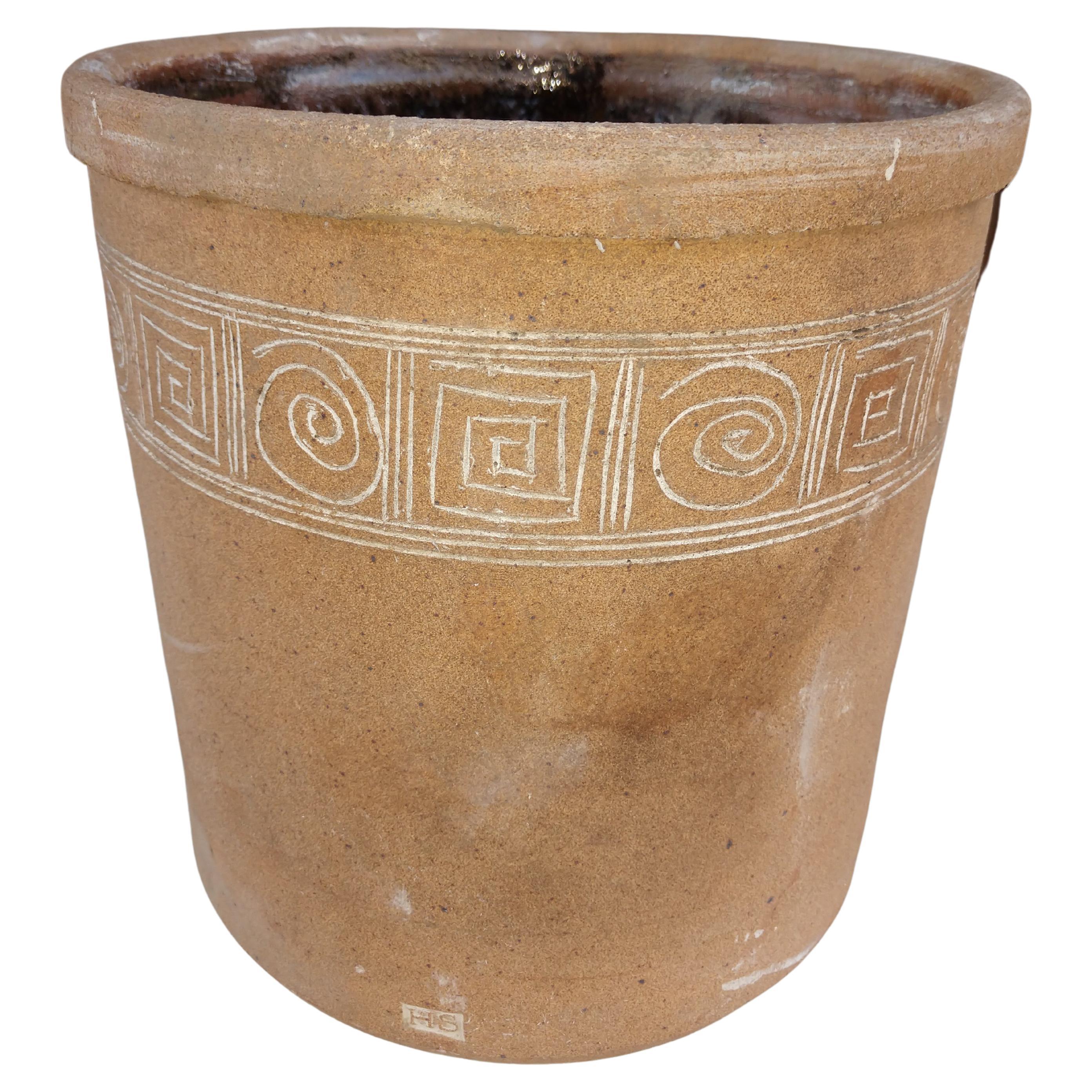 Tarro grande estilo Arts & Crafts con bandas de Herbert Sargent en venta
