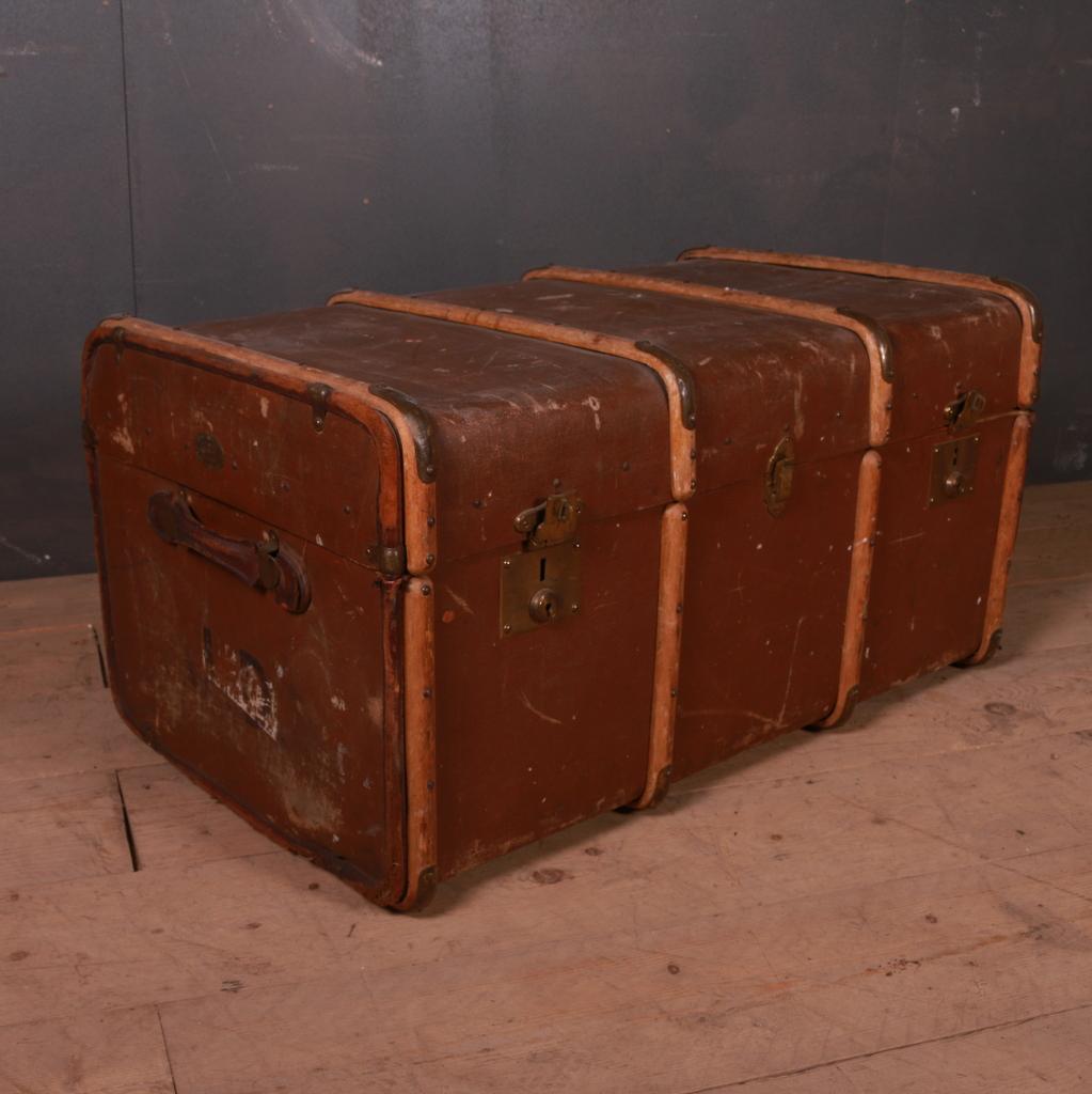 Edwardian Banded Cabin Trunk