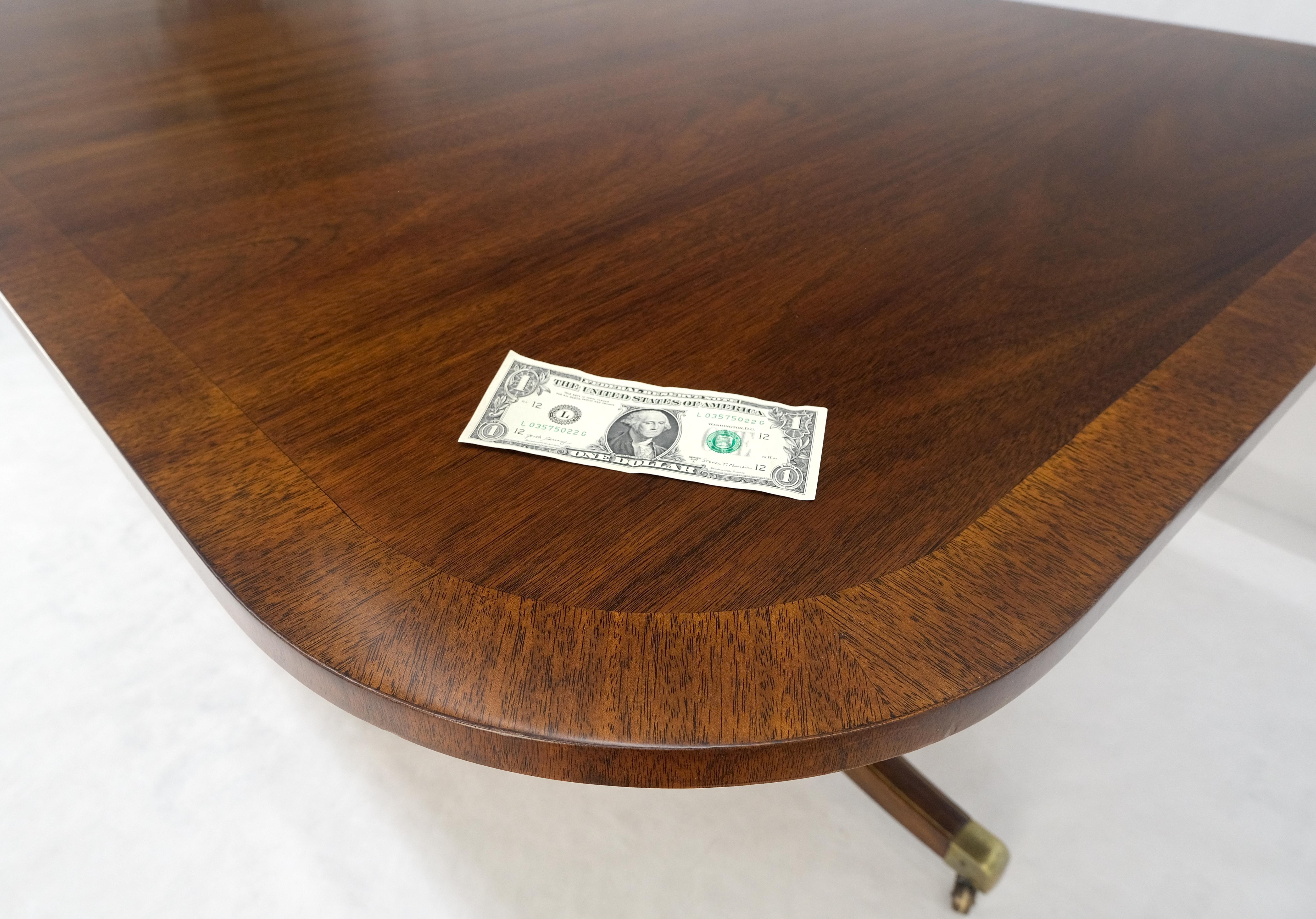 Banded Double Pedestal Tripod Base Mahogany 72