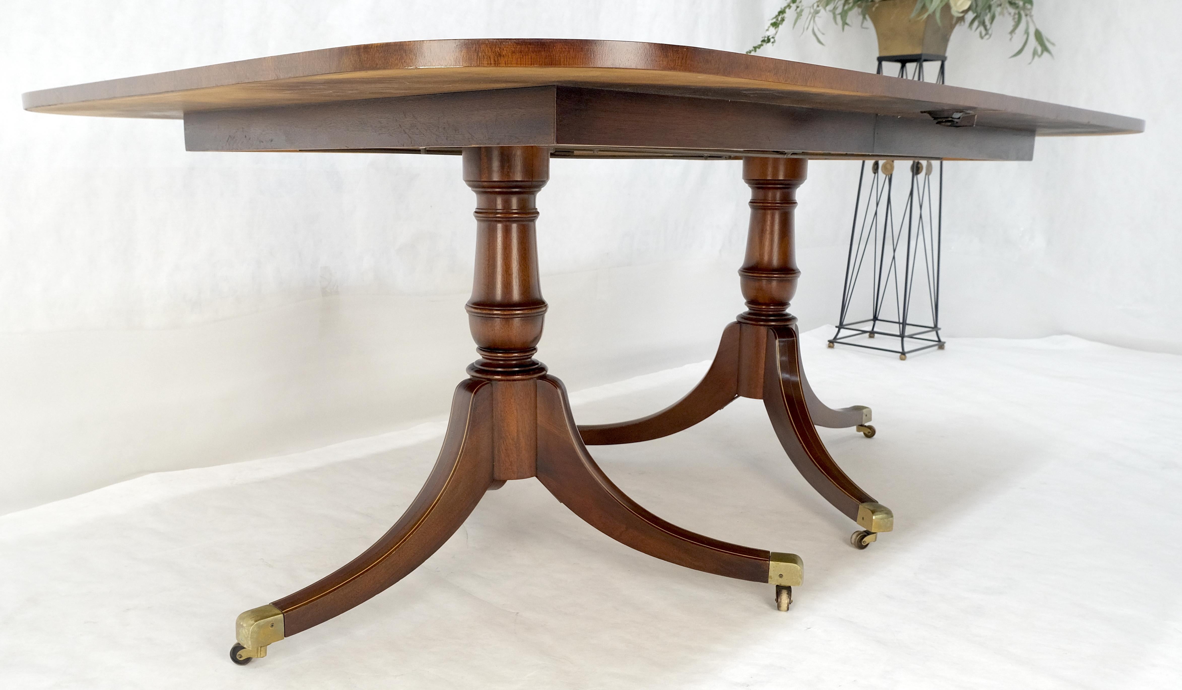 Banded Double Pedestal Tripod Base Mahogany 72