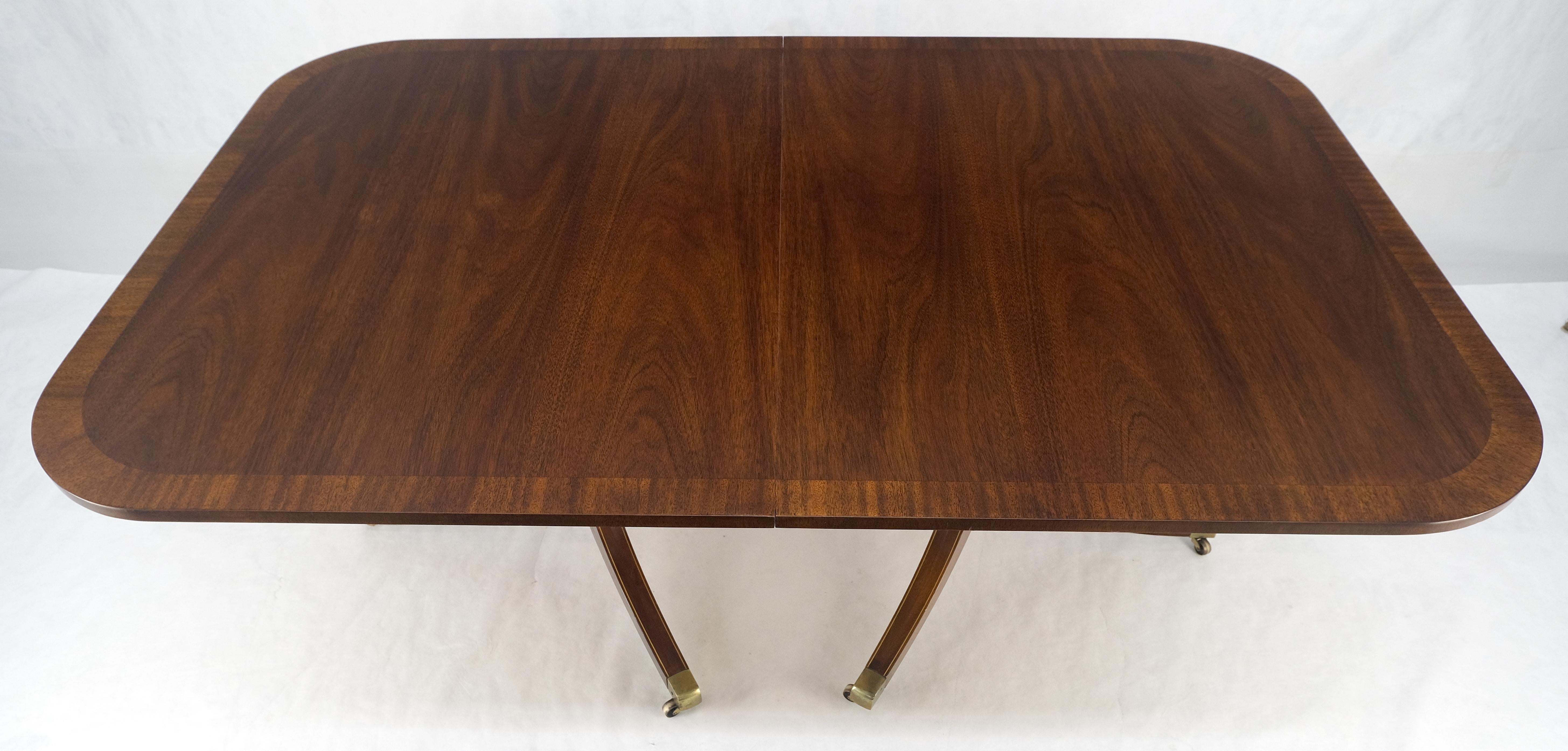 Federal Banded Double Pedestal Tripod Base Mahogany 72