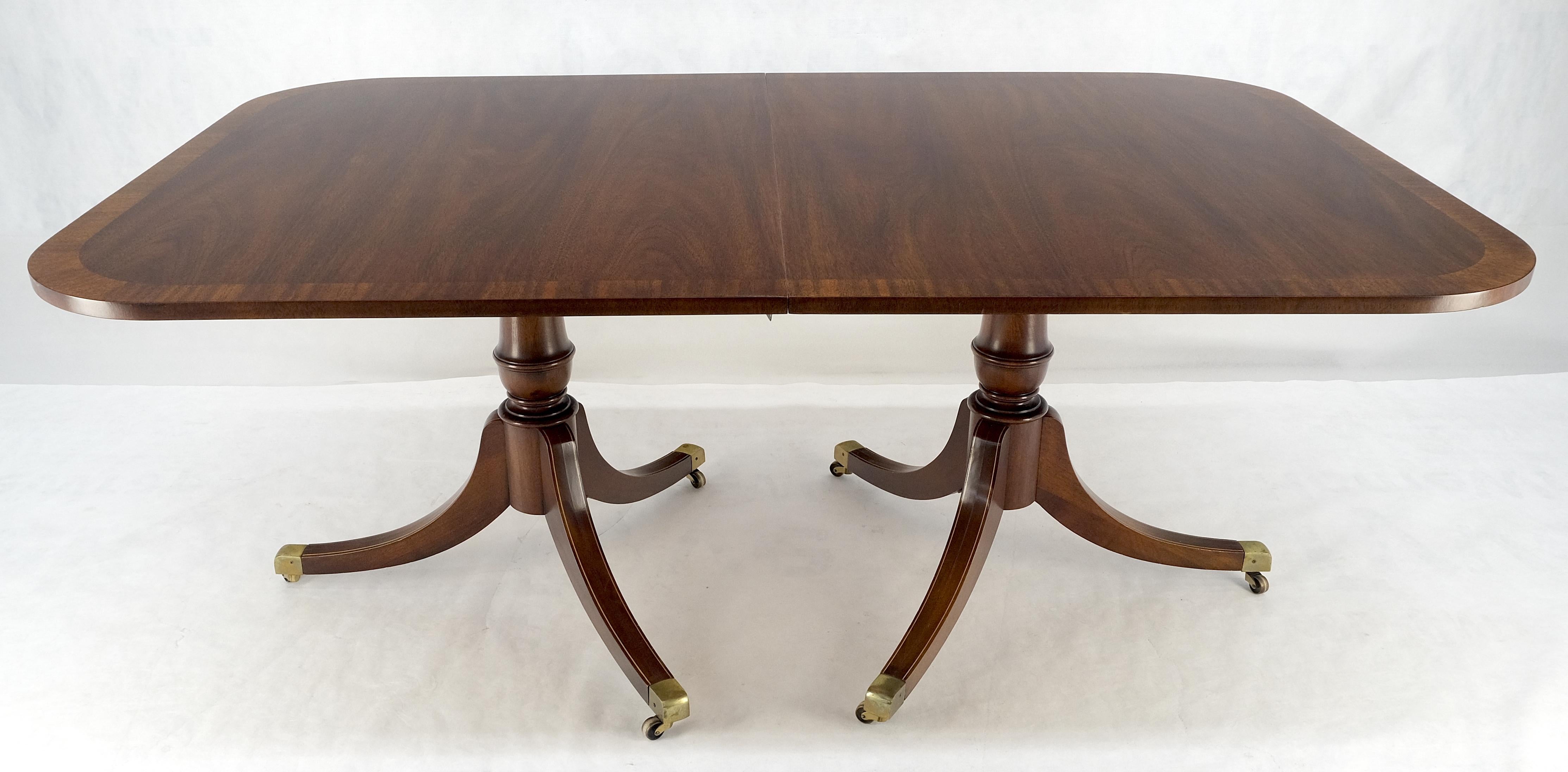 American Banded Double Pedestal Tripod Base Mahogany 72