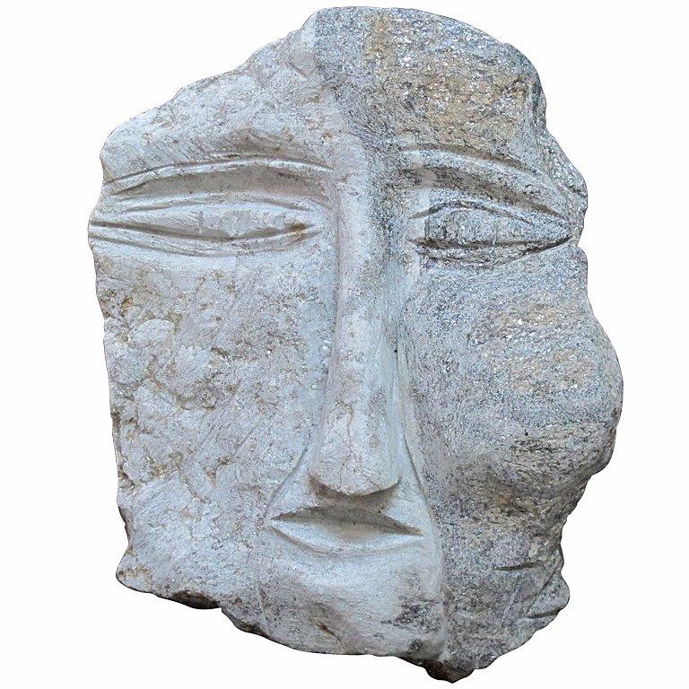 Banded Granite Head by Ted Ludwiczak For Sale