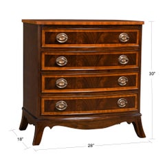 Banded Mahogany Bowfront Chest