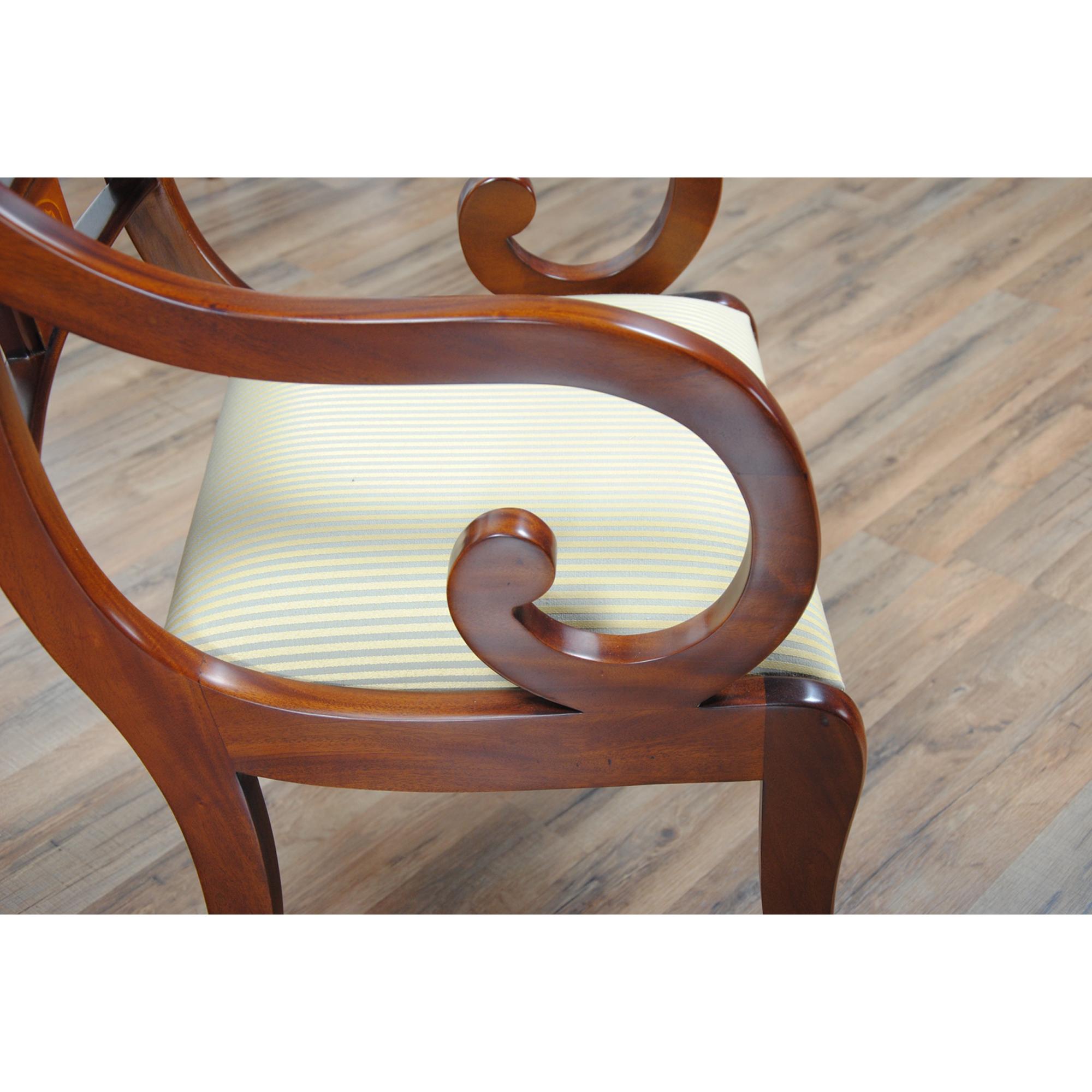 Banded Mahogany Chairs, Set of 10 For Sale 4