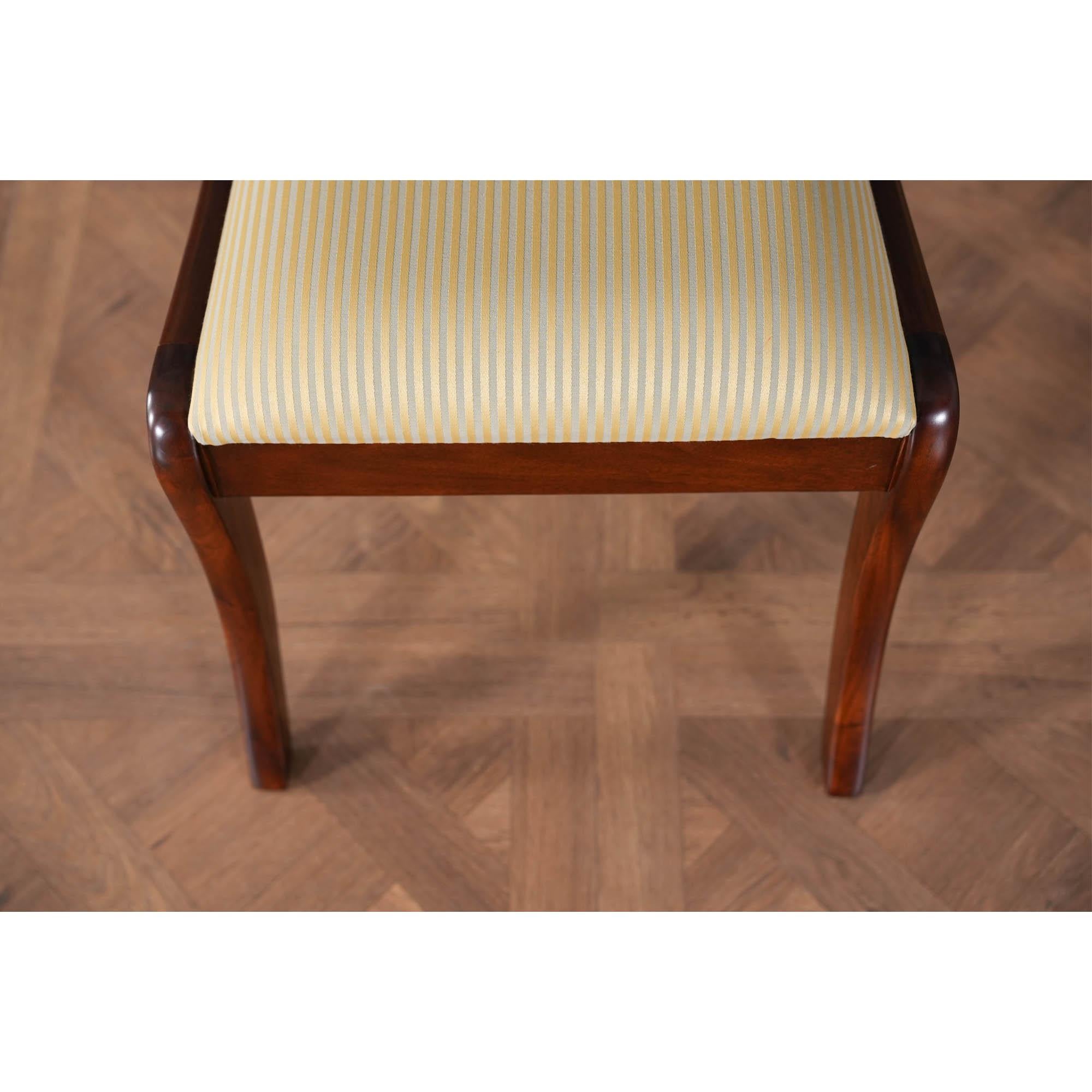 Sedie a fascia in mogano, set da 10 in vendita 5