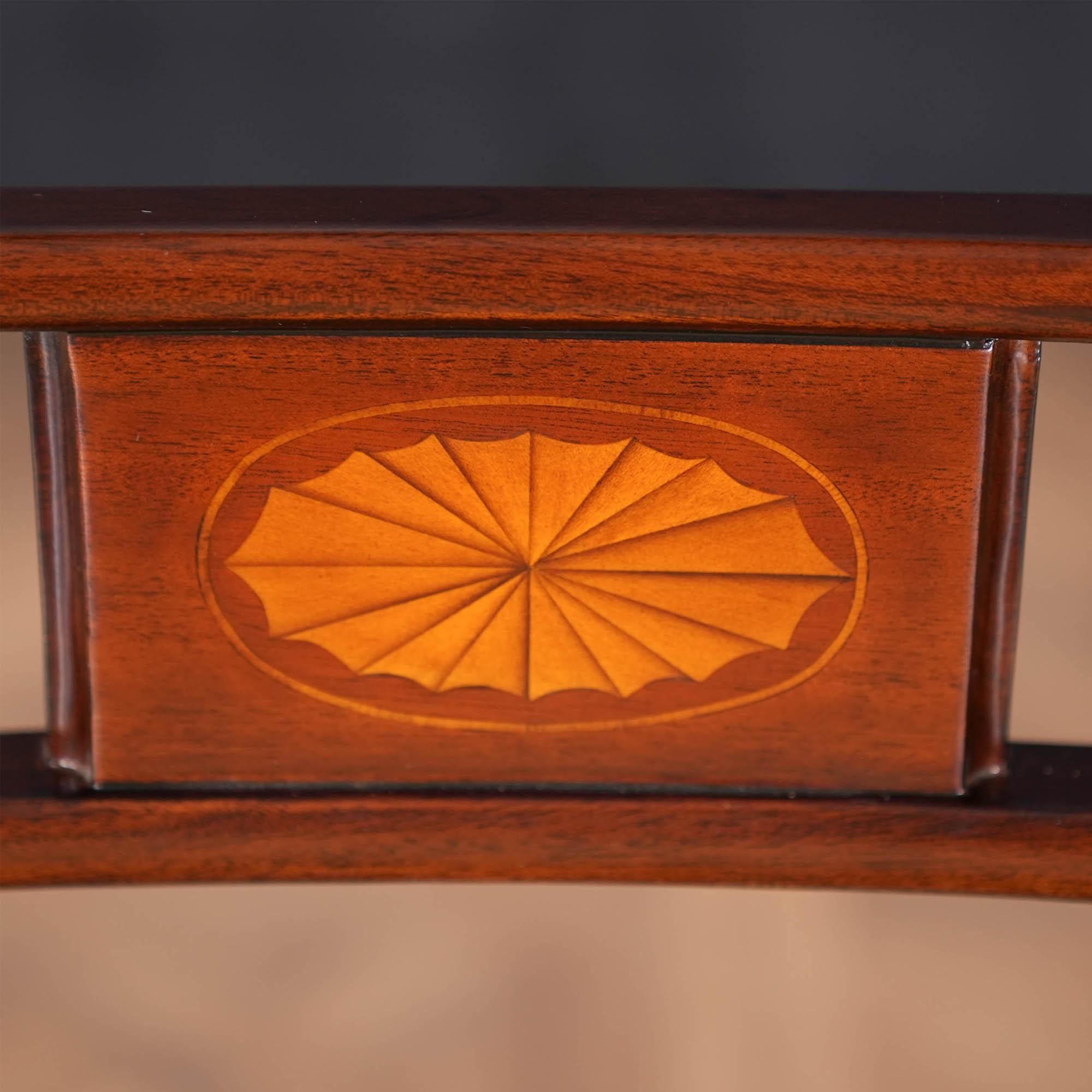 Sedie a fascia in mogano, set da 10 in vendita 6