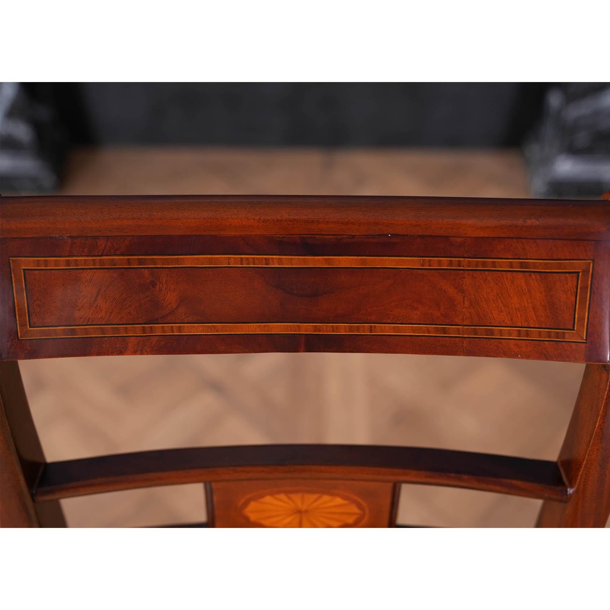 Sedie a fascia in mogano, set da 10 in vendita 7