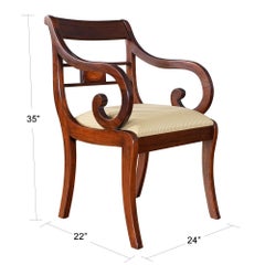 Banded Mahogany Chairs, Set of 10