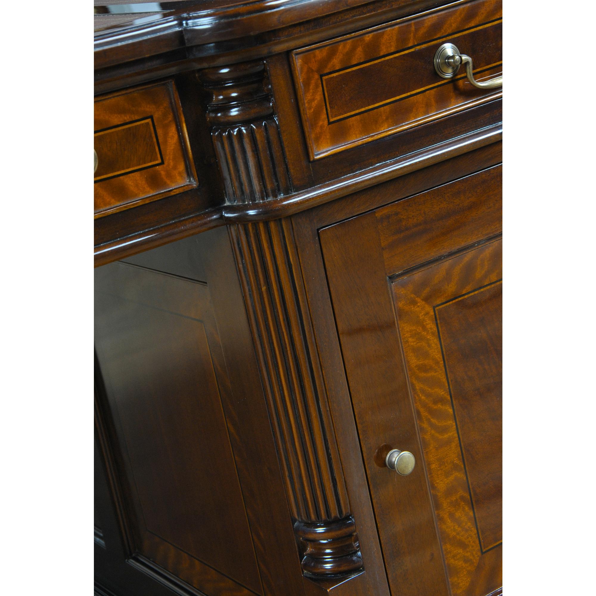 Banded Mahogany Partners Desk For Sale 1