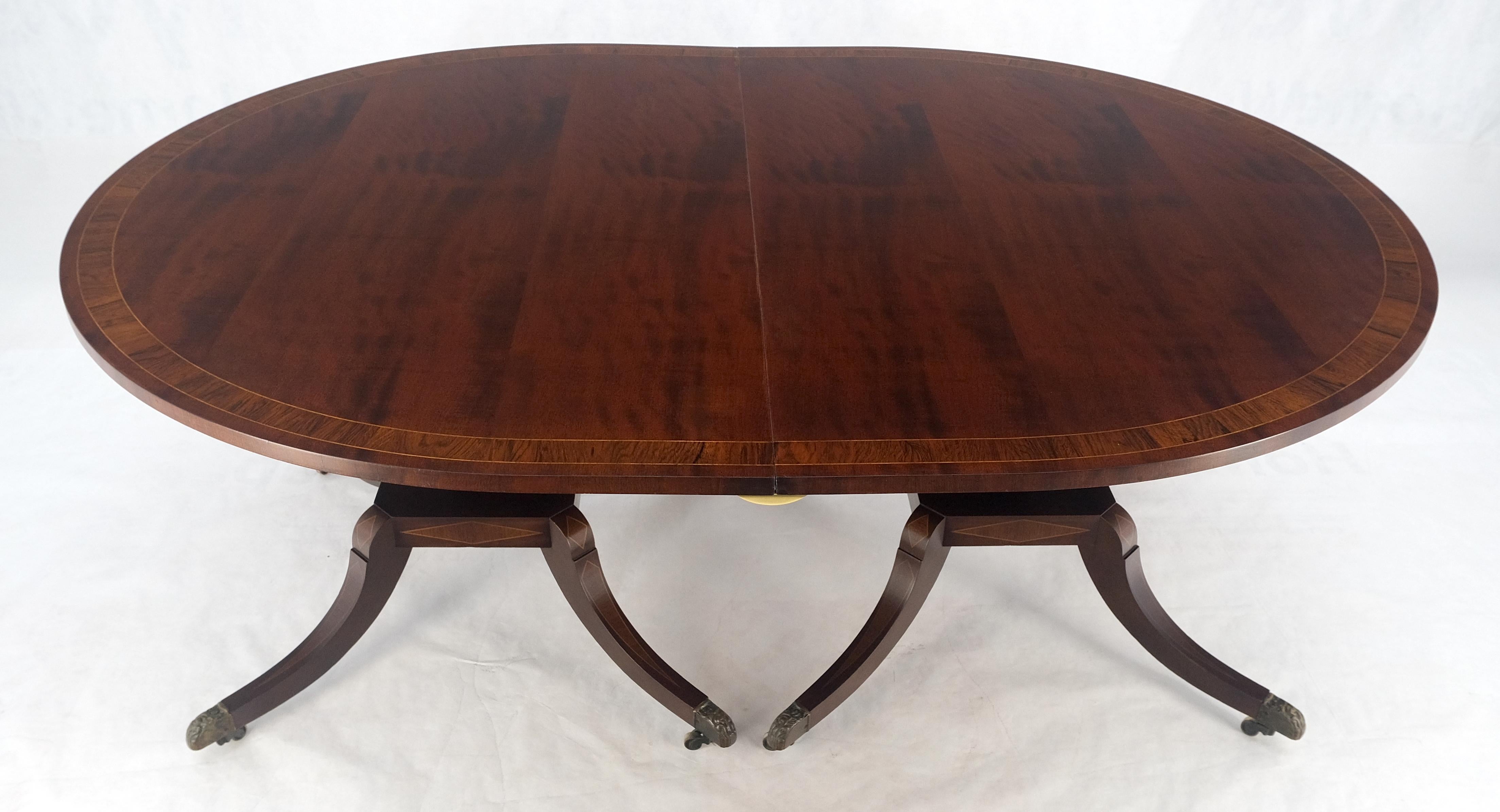 Banded Mahogany Tripple Pedestal Base 3 Ext. Section 157
