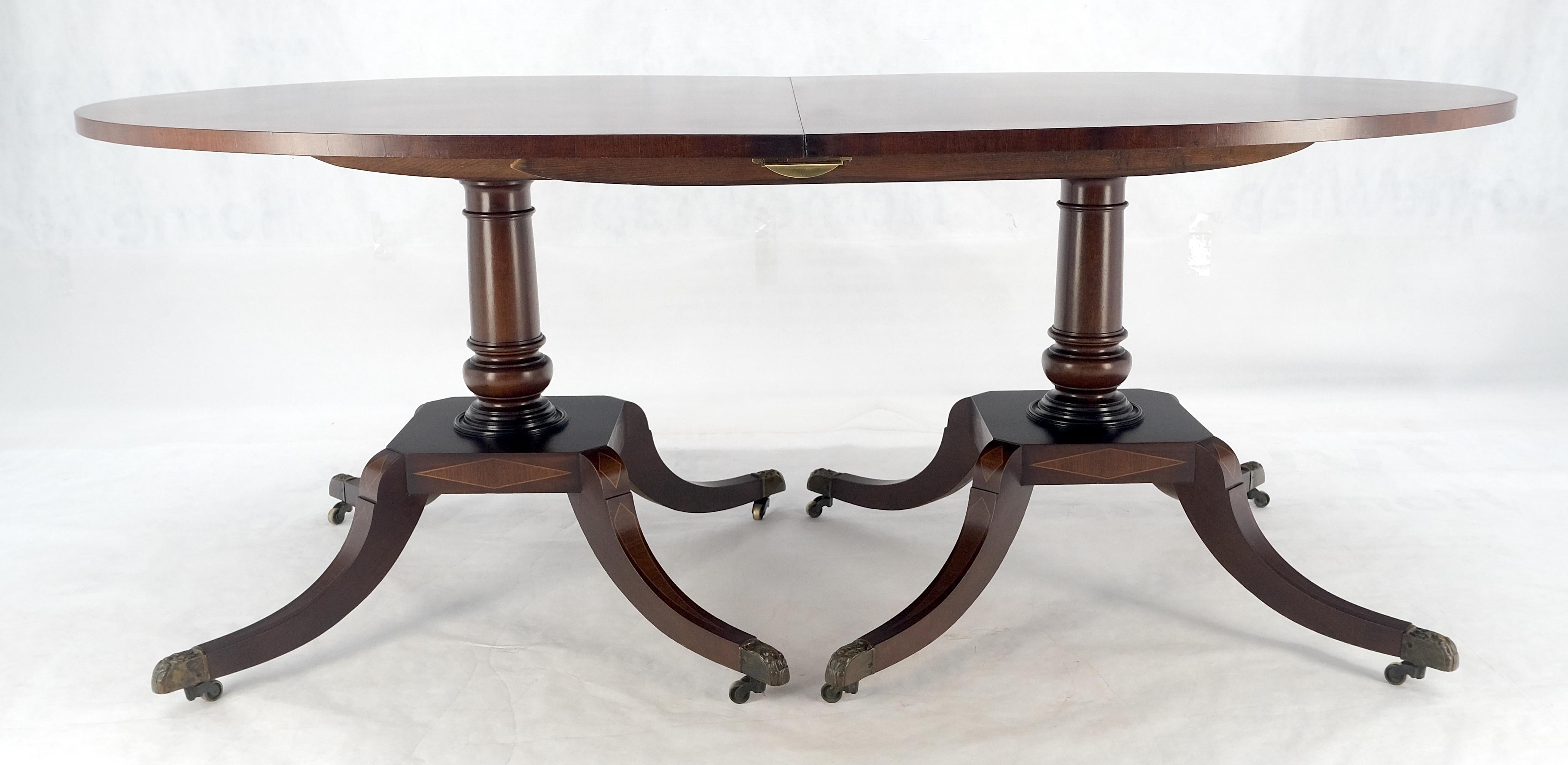 Banded Mahogany Tripple Pedestal Base 3 Ext. Section 157