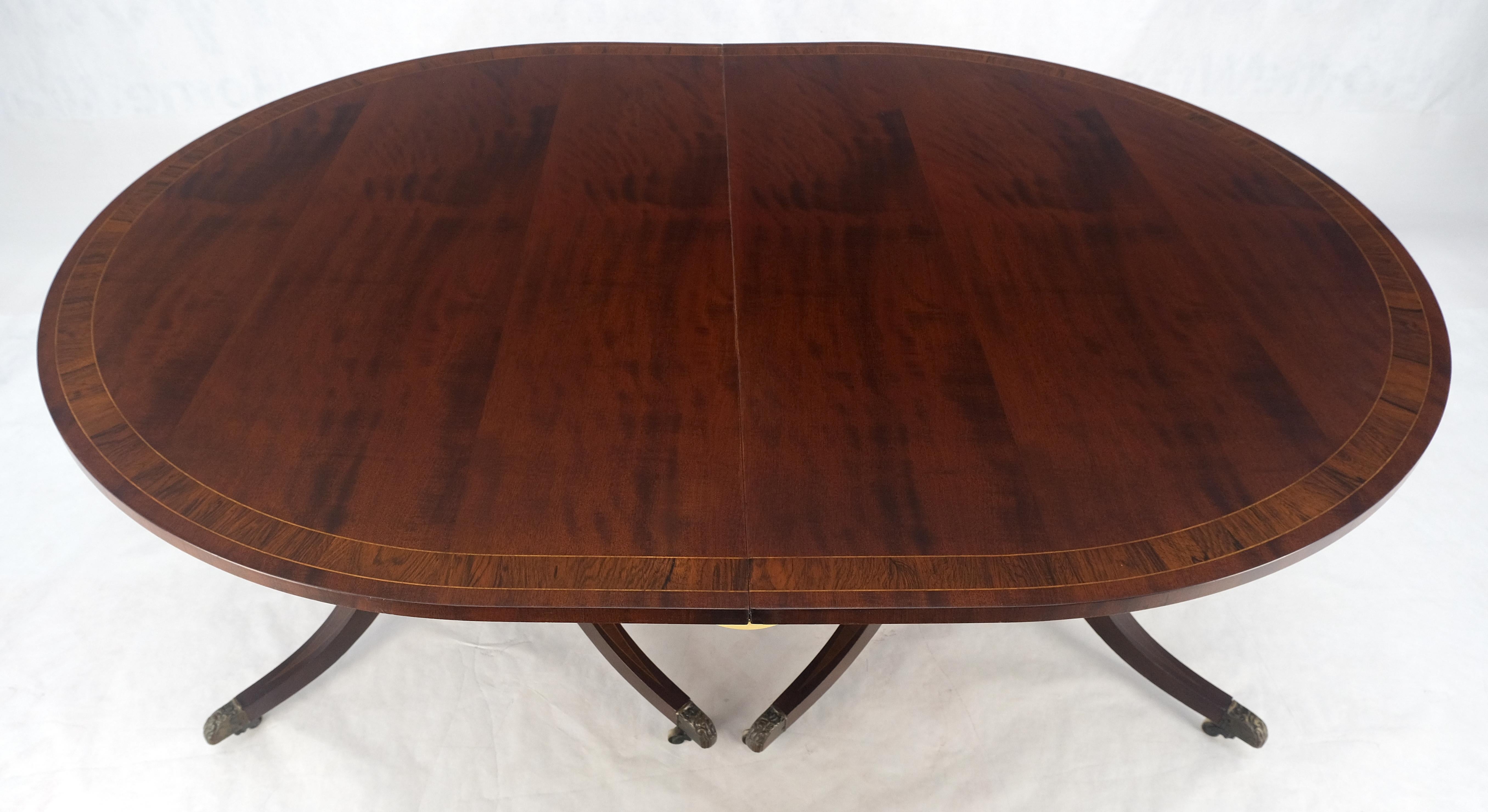 Banded Mahogany Tripple Pedestal Base 3 Ext. Section 157