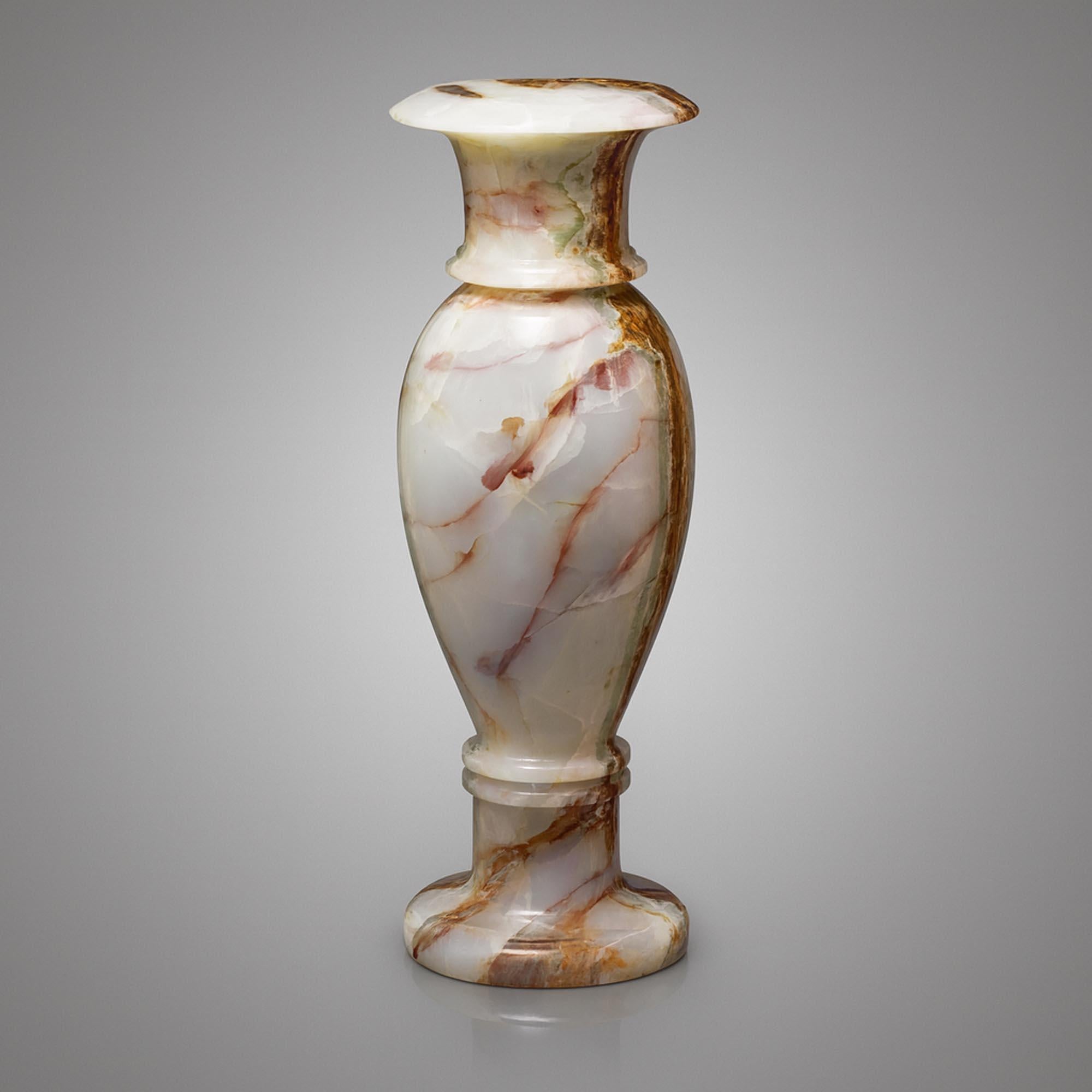 Banded Onyx Vase (First of a Pair) For Sale 2