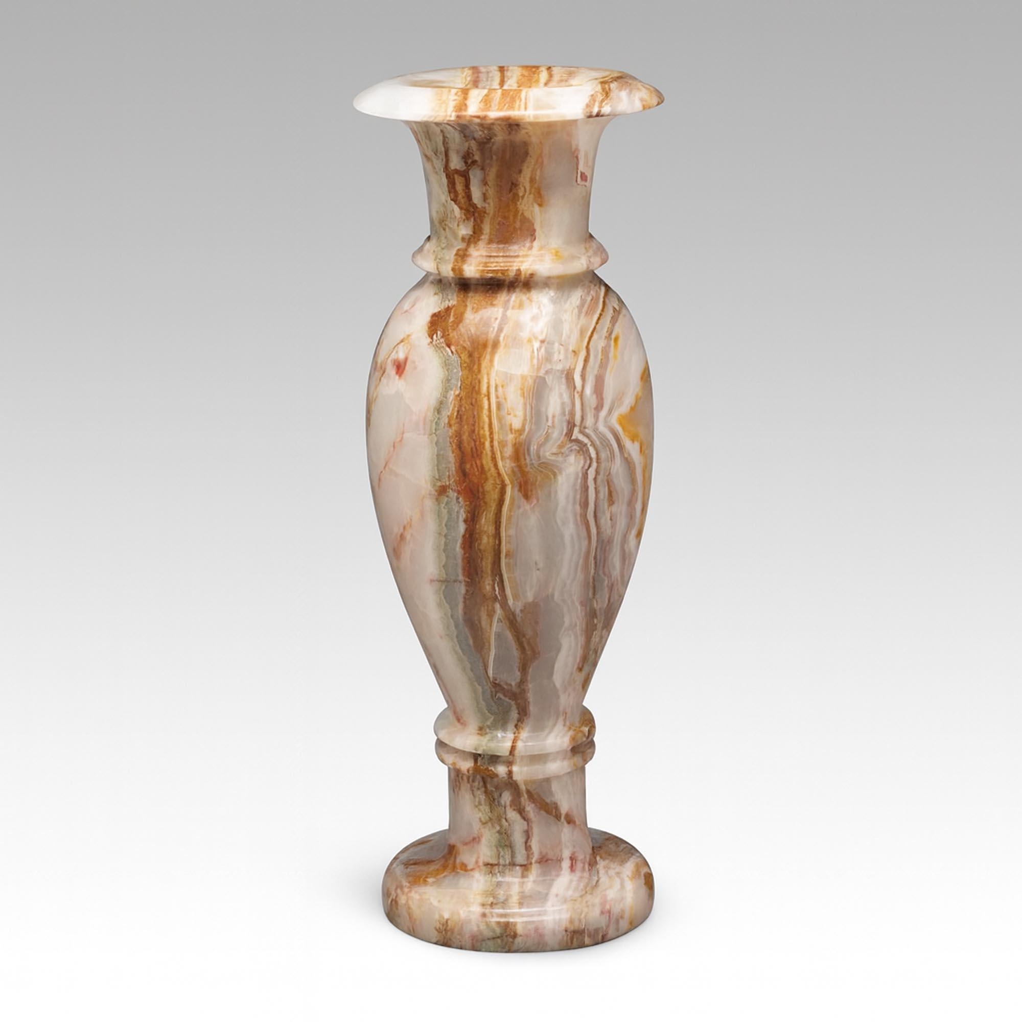 Banded Onyx Vase (First of a Pair) For Sale 3