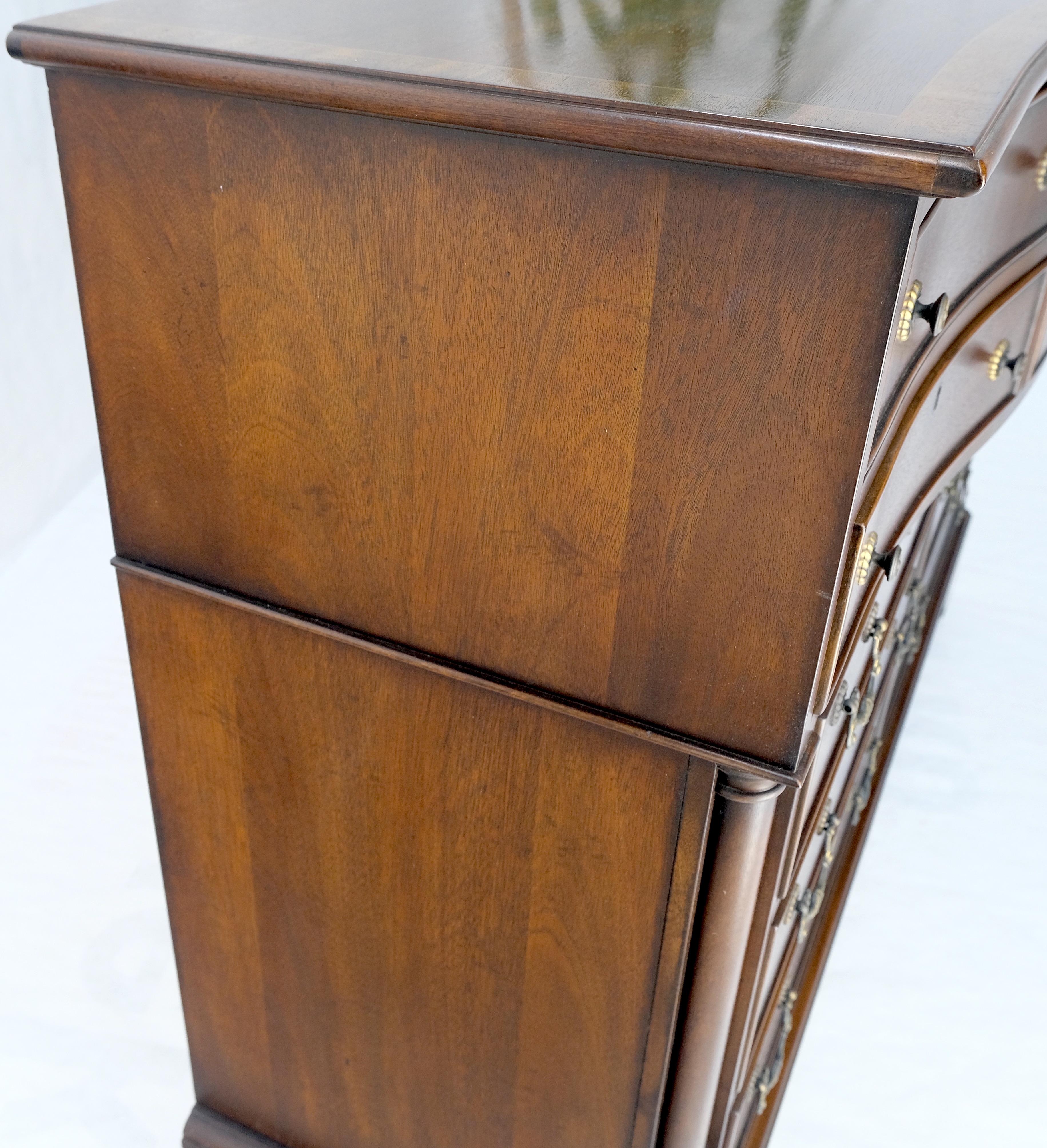 Piano a fasce in mogano intarsiato Piedi a staffa 11 cassetti Cassettiera Credenza MINT! in vendita 2