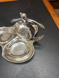 Plateau à amuse-bouches allemand WMF, vers 1900, Art nouveau