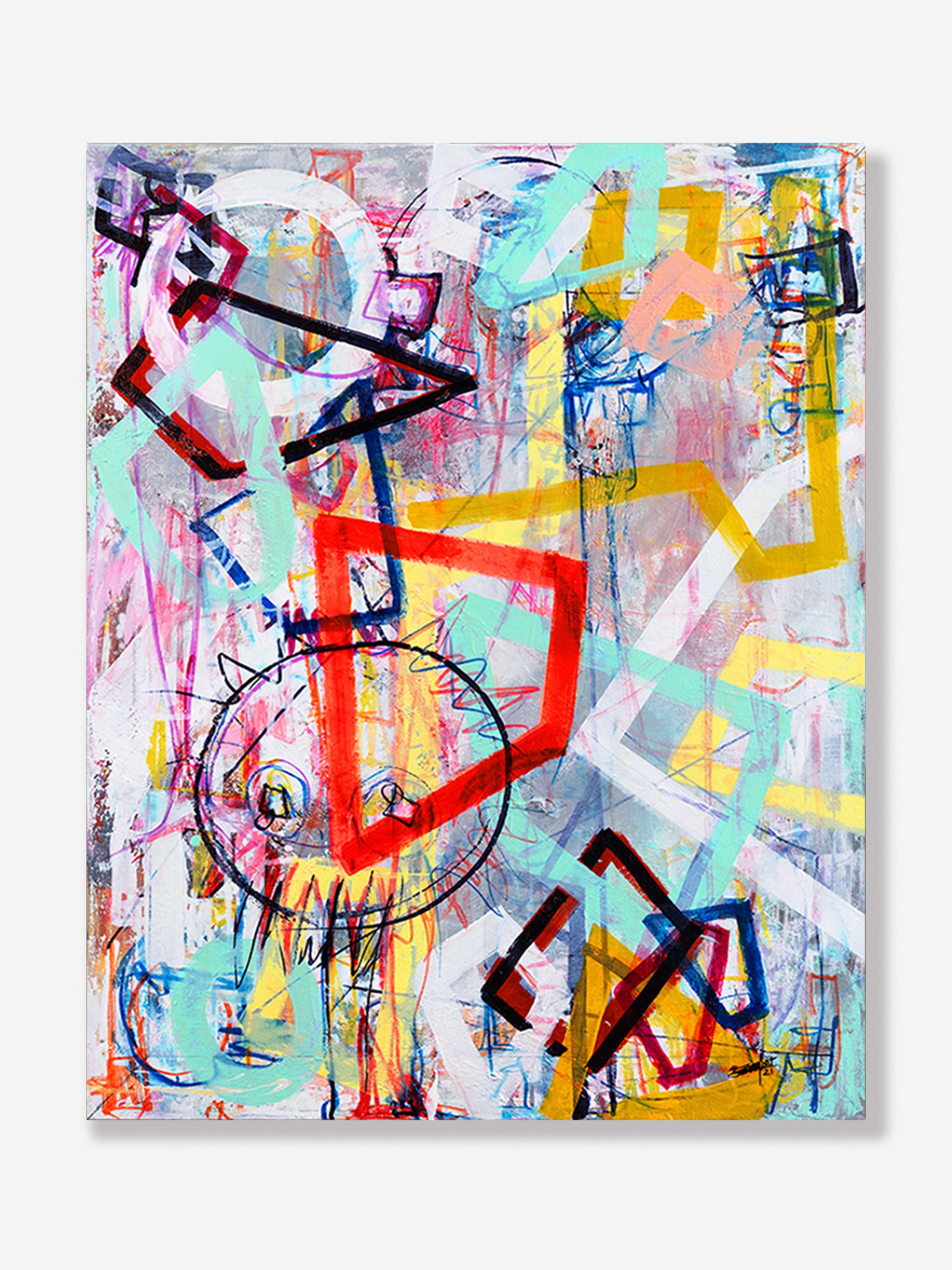 "The World Connection" Original Abstract Acrylic Painting