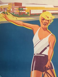 'Bandol' Sports & Ski Art Deco 1930s Original Vintage Poster by Andre Bermond