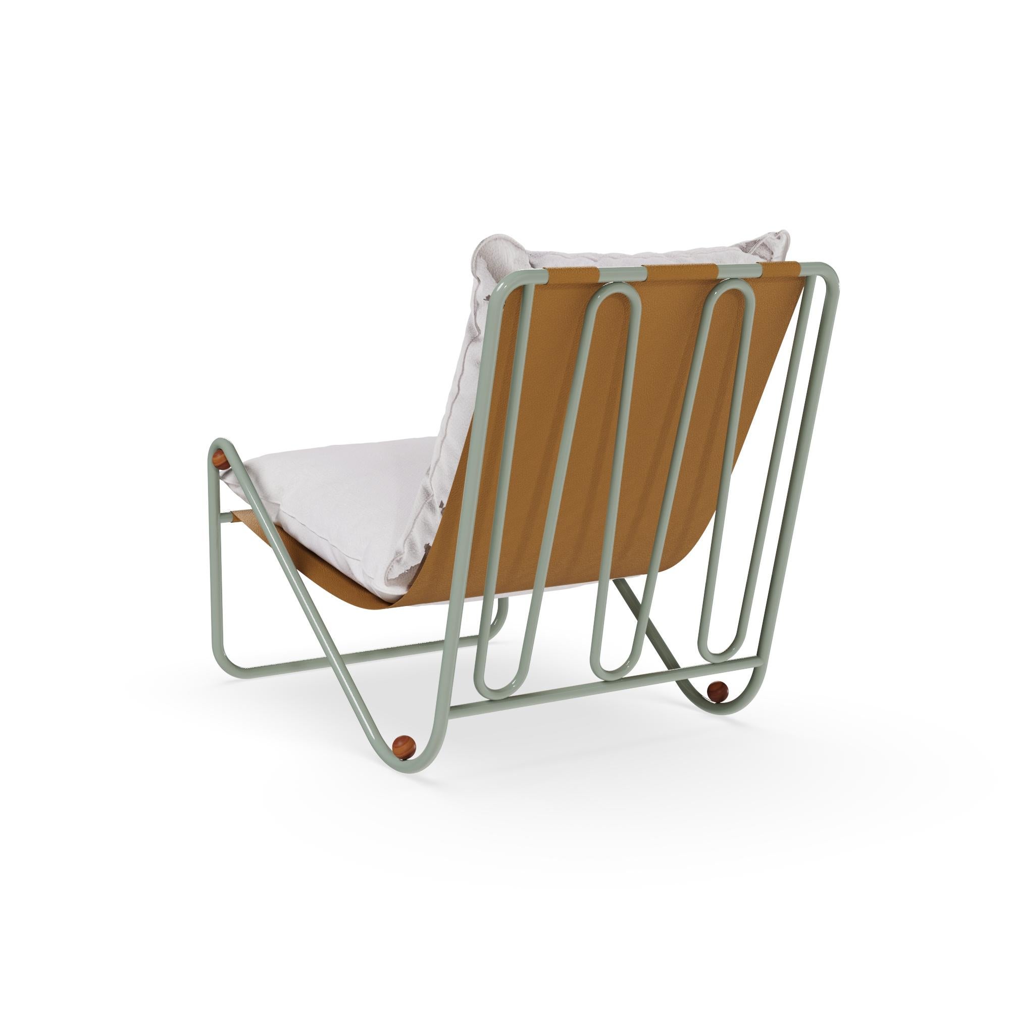 Fatto a mano Poltrona da esterno Bandol Woven in metallo laccato in vendita