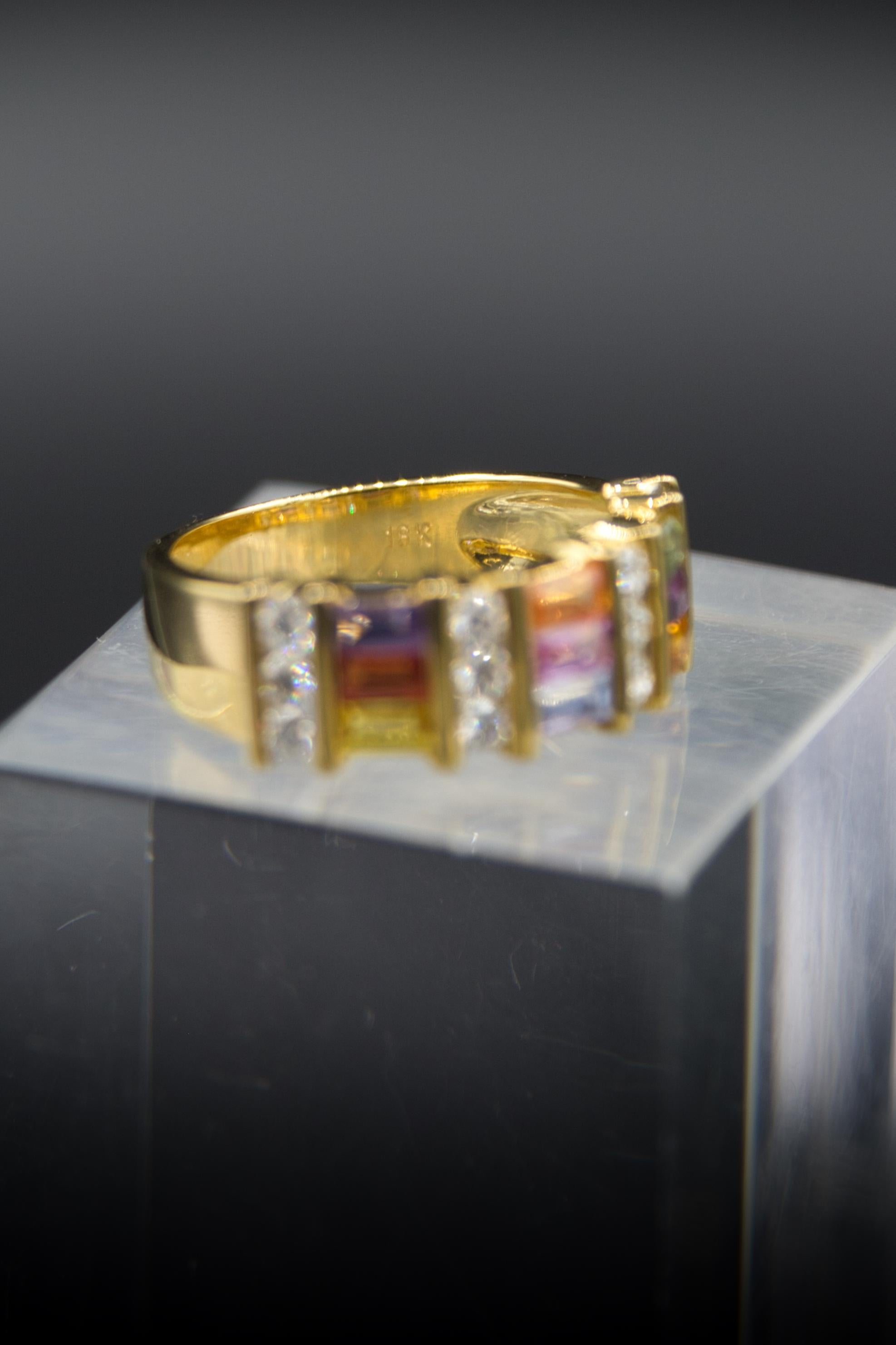 Bague fantaisie saphir  Diamants 18 carats Neuf - En vente à Bad Kissingen, DE